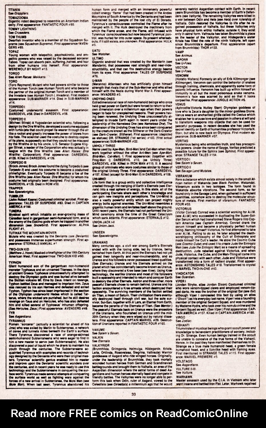 The Official Handbook of the Marvel Universe issue 12 - Page 33