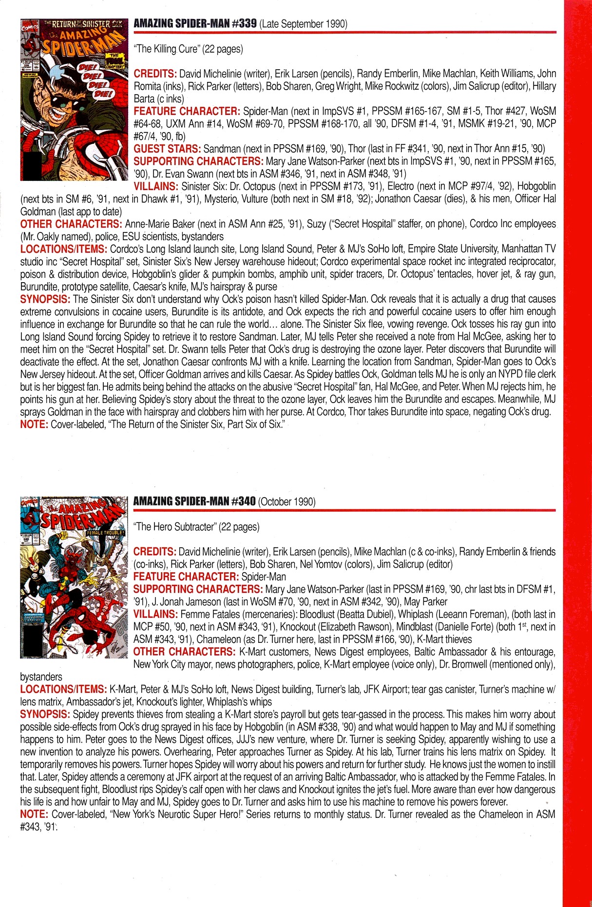 Read online Official Index to the Marvel Universe comic -  Issue #8 - 9