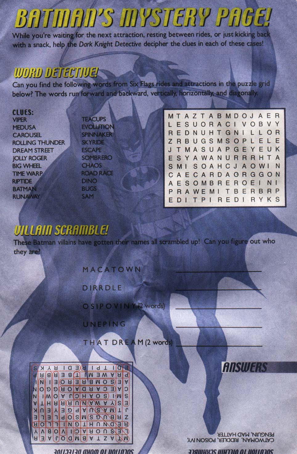 Read online Six Flags Official Park Map & Guide 2000 comic -  Issue # Full - 9