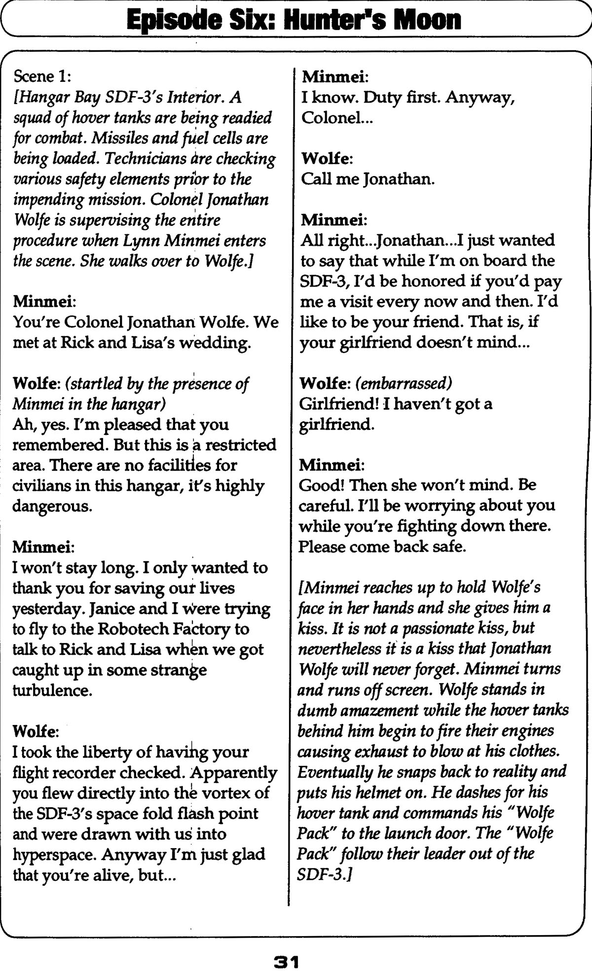 Read online Robotech II: The Sentinels comic -  Issue # _Script Book 2 - 31