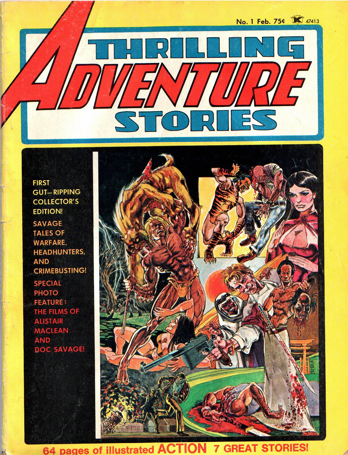 Read online Thrilling Adventure Stories comic -  Issue #1 - 1