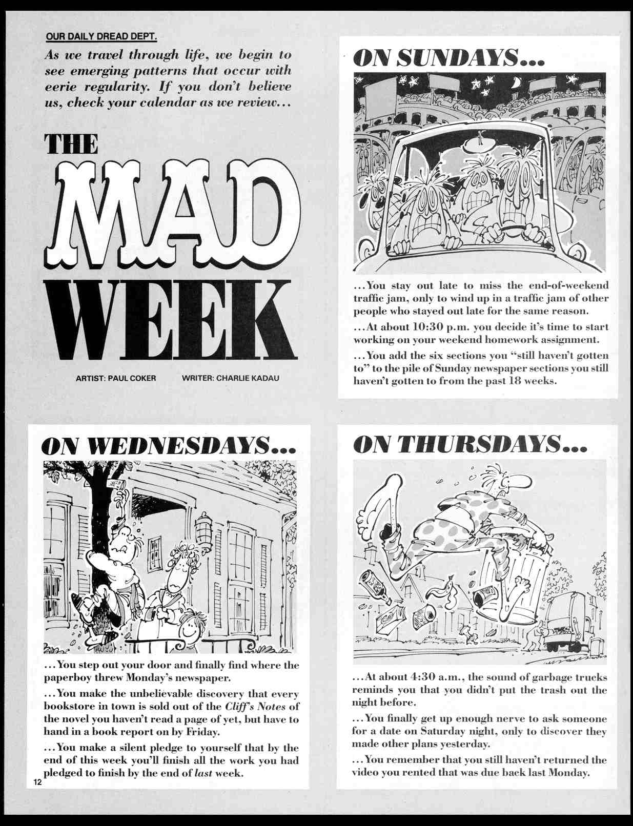 Read online MAD comic -  Issue #292 - 14