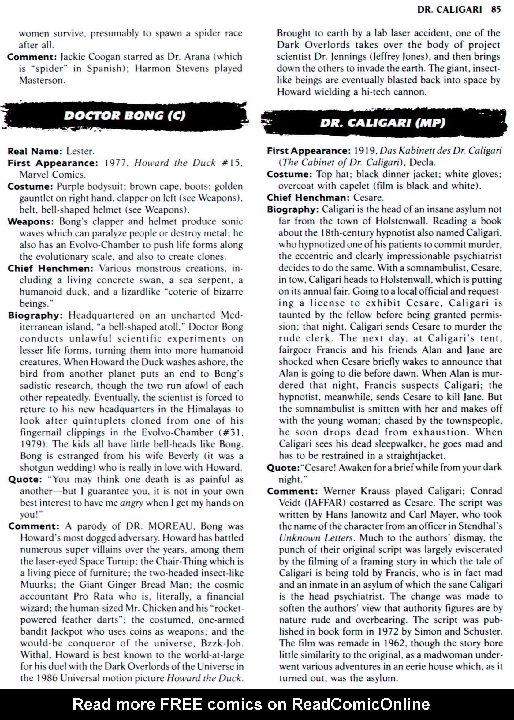 Read online The Encyclopedia of Super Villains comic -  Issue # TPB (Part 1) - 103