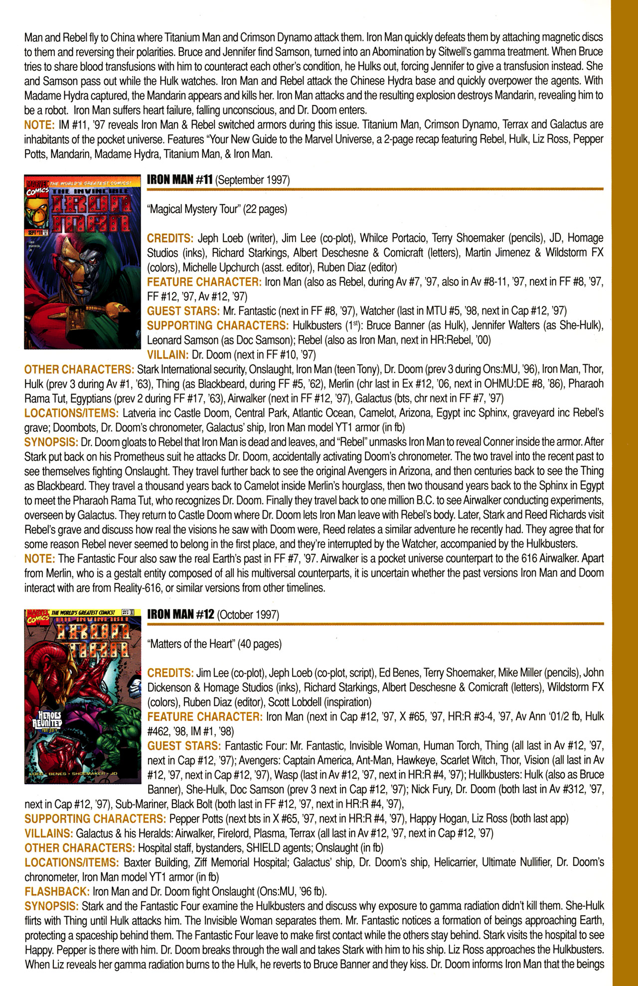 Read online Official Index to the Marvel Universe comic -  Issue #10 - 25