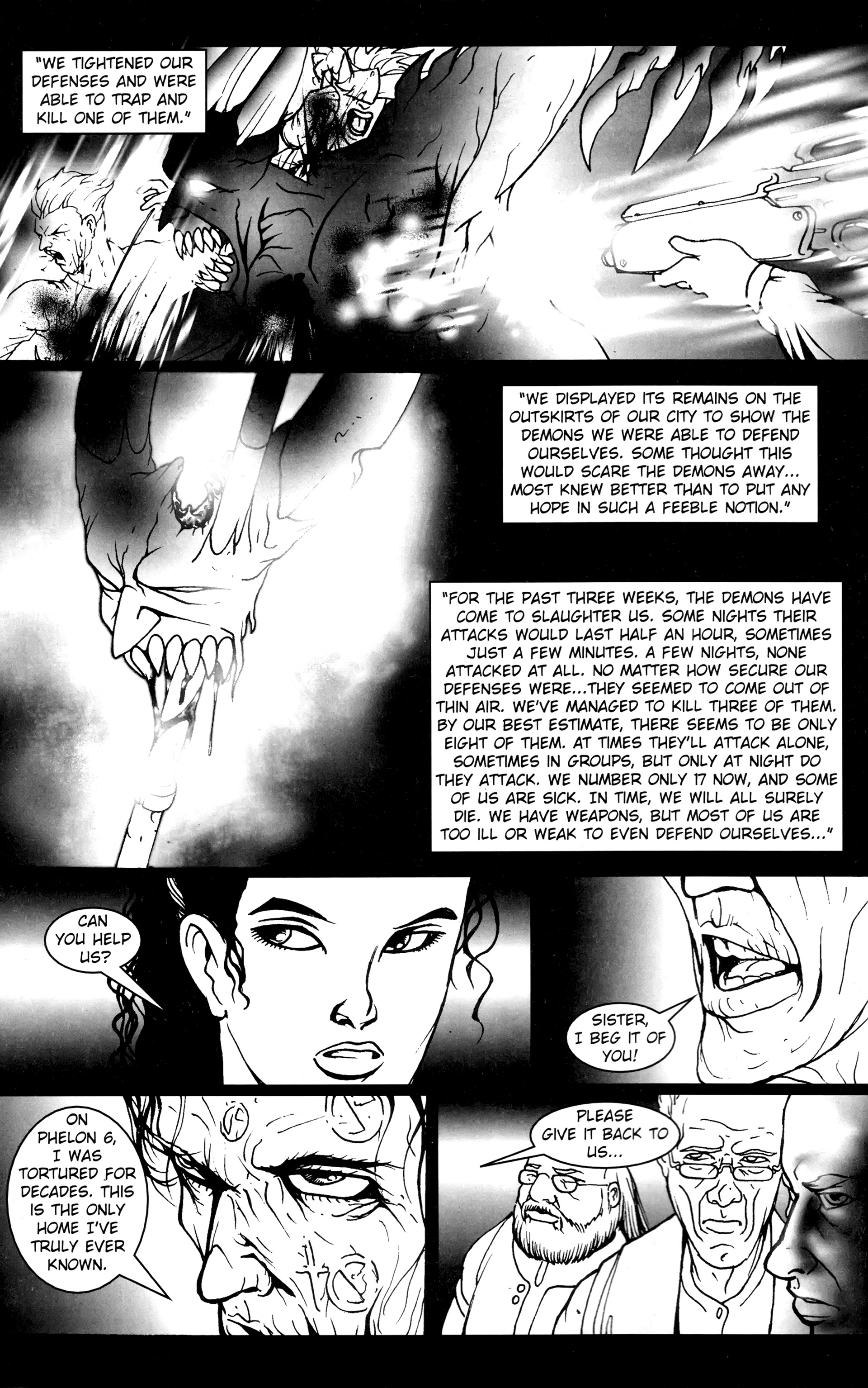 Read online Warrior Nun: Black & White comic -  Issue #20 - 9