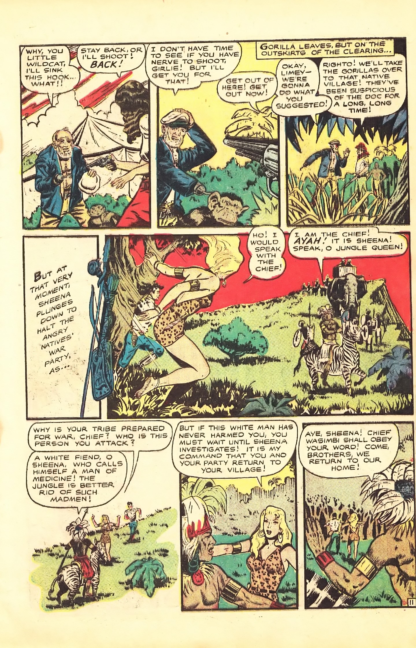 Read online Sheena, Queen of the Jungle (1942) comic -  Issue #7 - 13