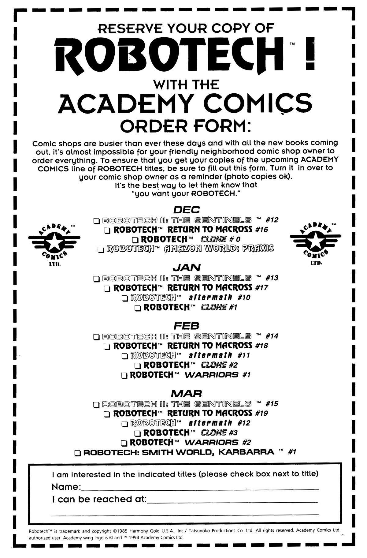 Read online Robotech Clone comic -  Issue #1 - 36