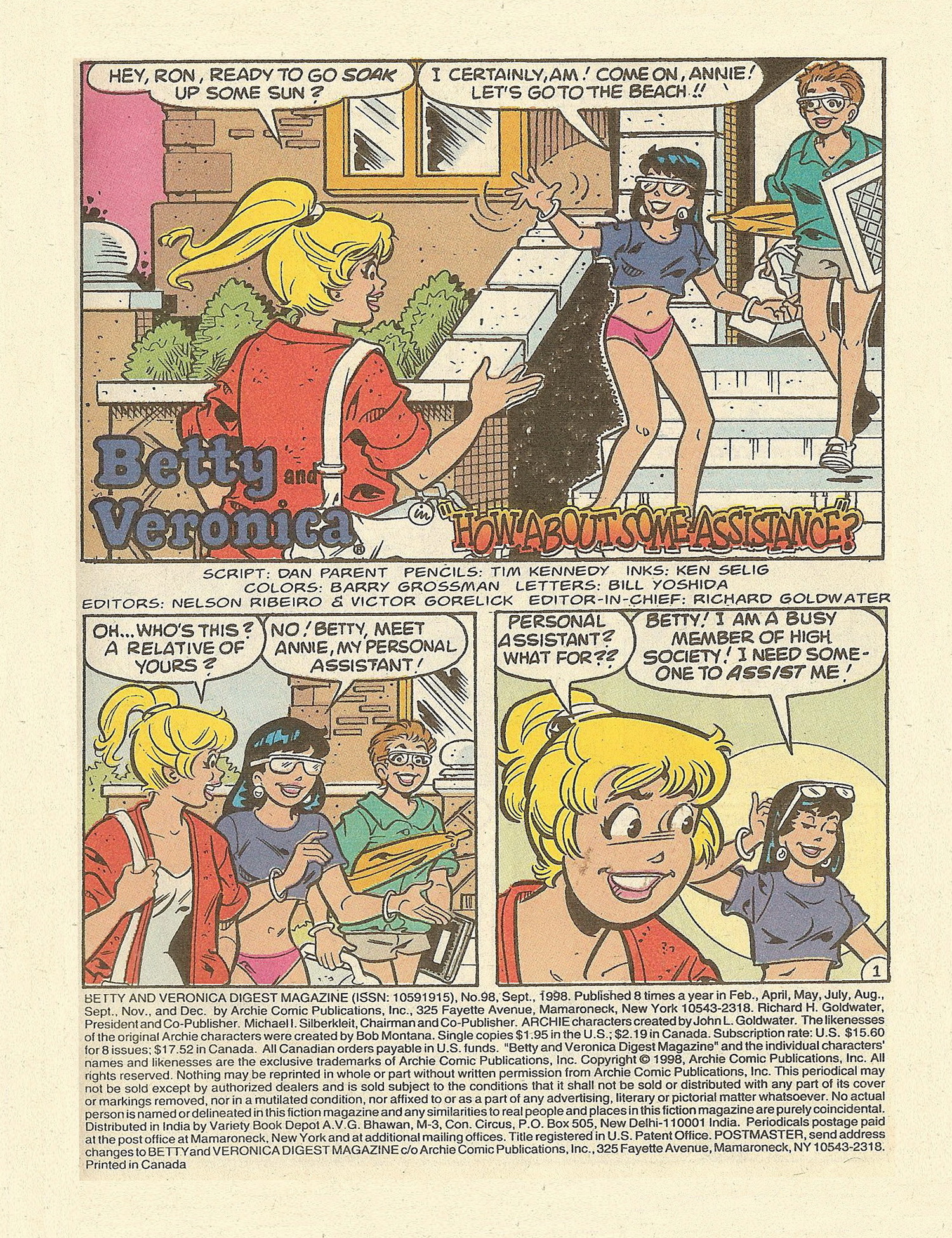 Read online Betty and Veronica Digest Magazine comic -  Issue #98 - 3