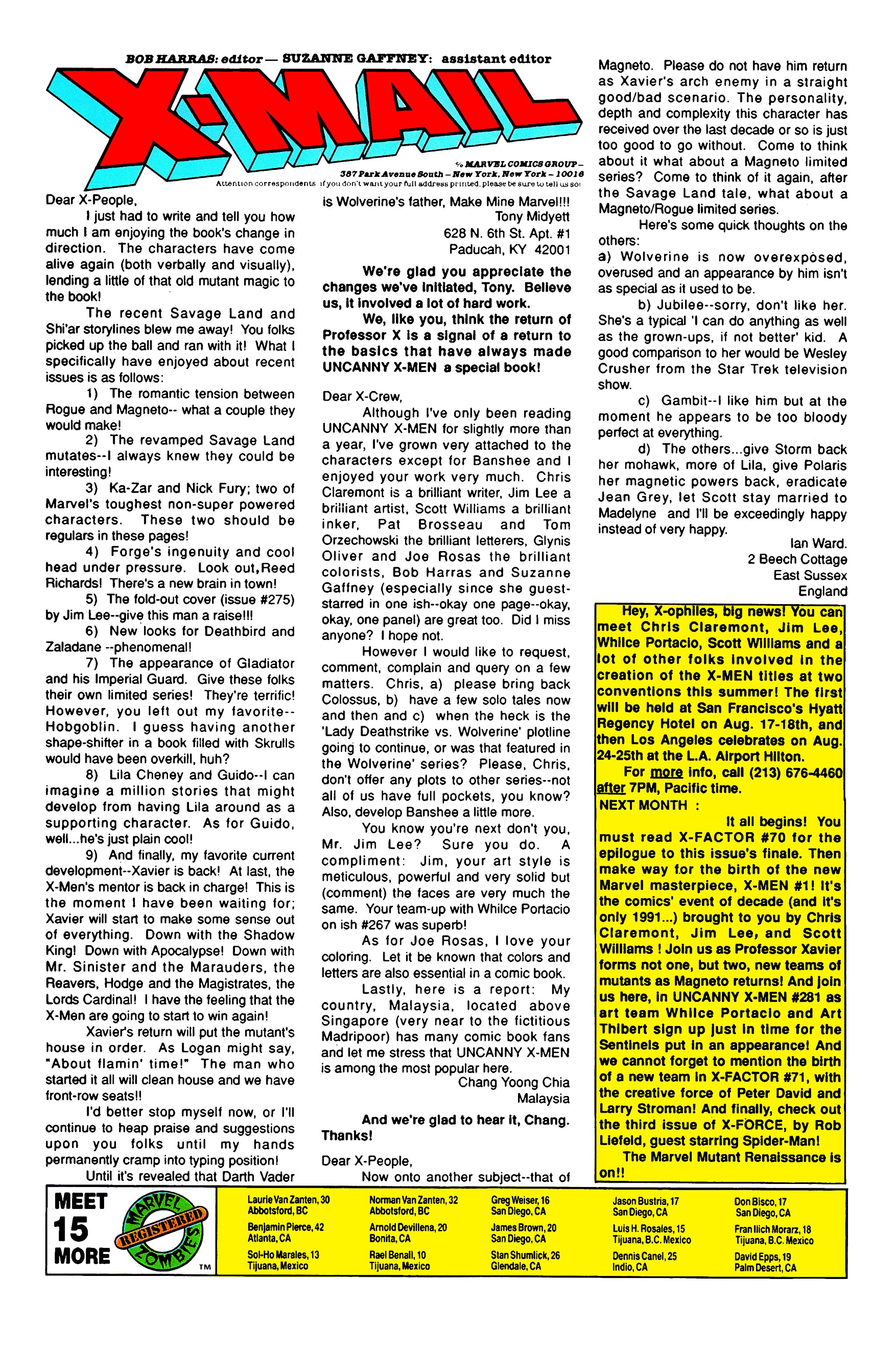 Read online Uncanny X-Men (1963) comic -  Issue #280 - 20