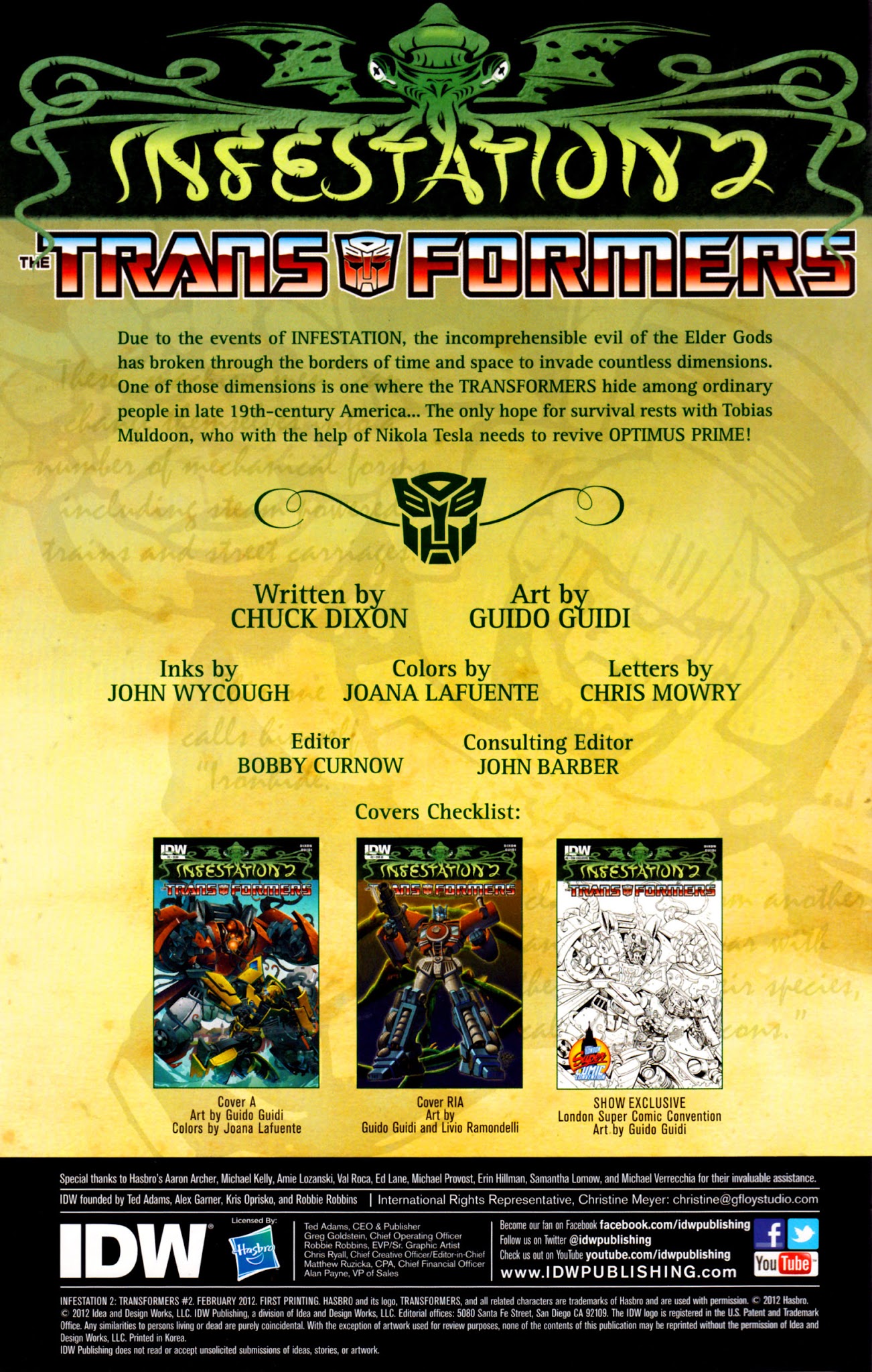 Read online Infestation 2: Transformers comic -  Issue #2 - 2