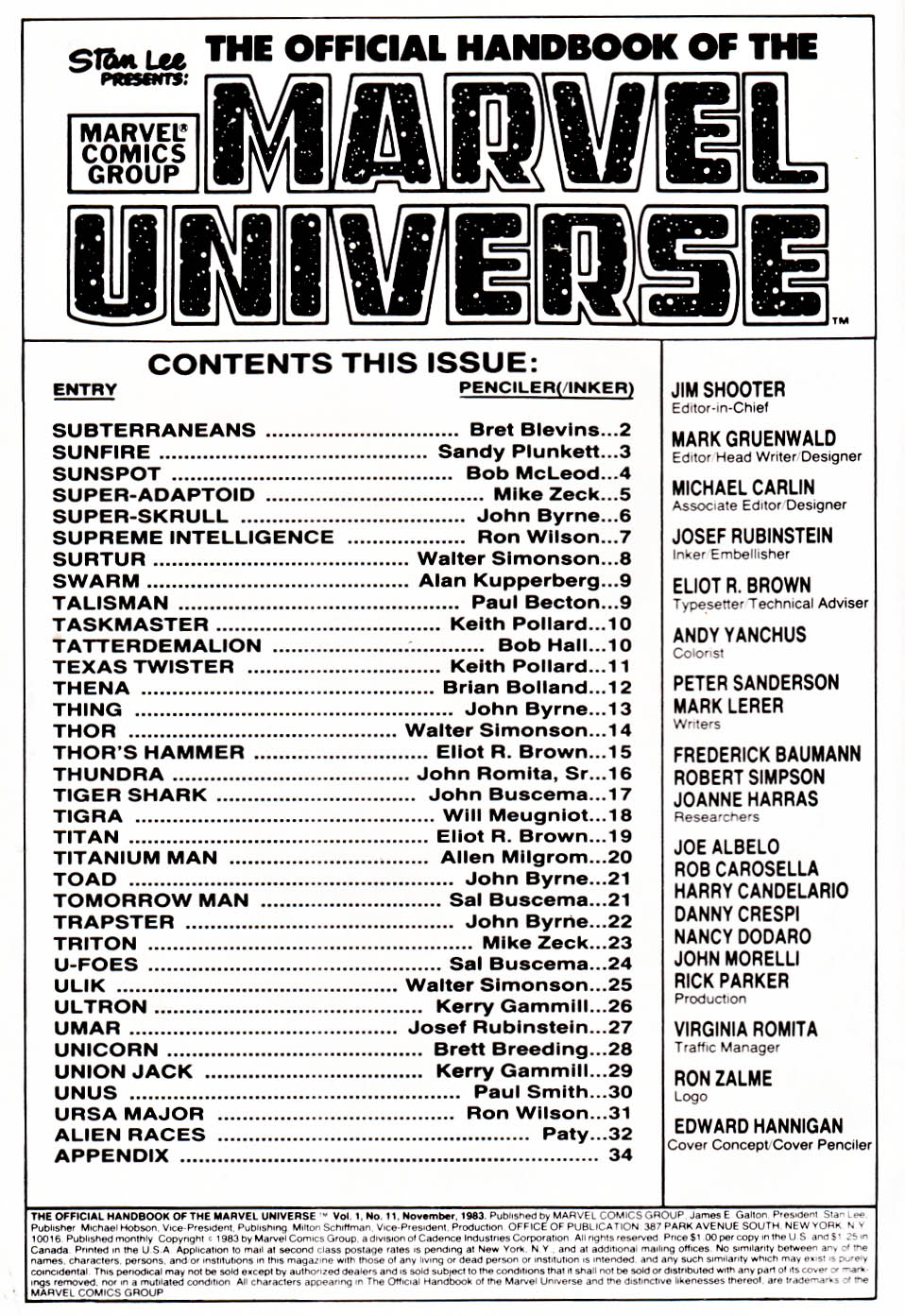 Read online The Official Handbook of the Marvel Universe comic -  Issue #11 - 2
