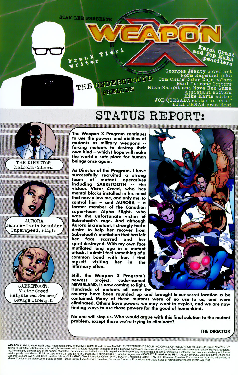 Read online Weapon X (2002) comic -  Issue #6 - 2