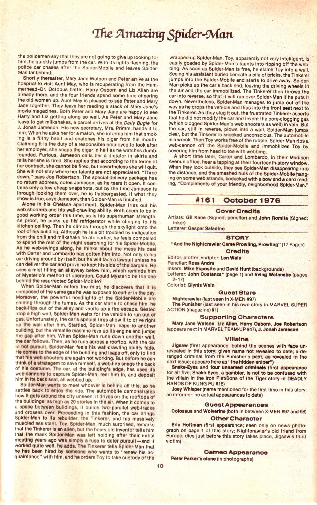 Read online The Official Marvel Index to The Amazing Spider-Man comic -  Issue #7 - 12
