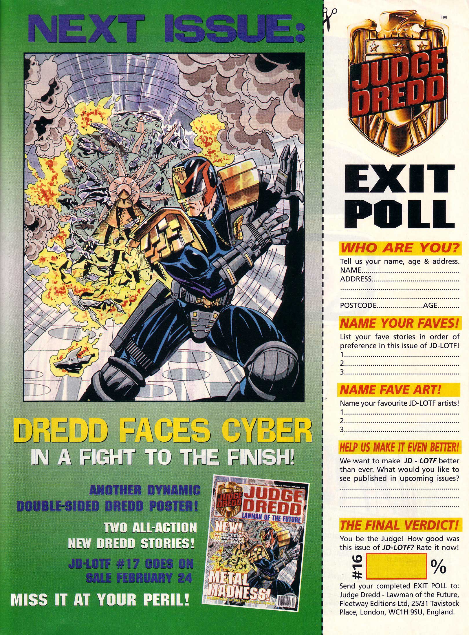 Read online Judge Dredd Lawman of the Future comic -  Issue #16 - 29