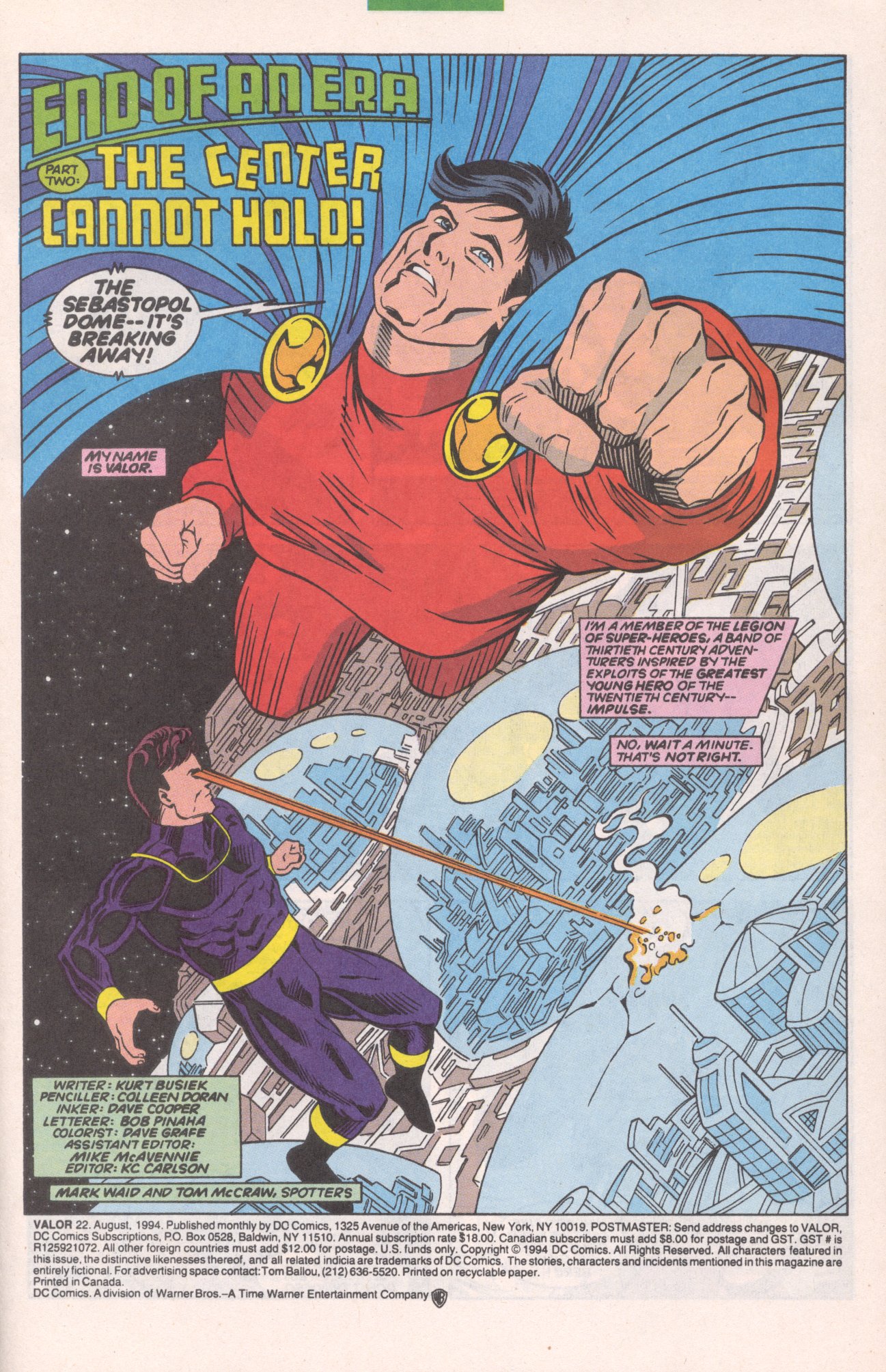 Read online Valor (1992) comic -  Issue #22 - 2