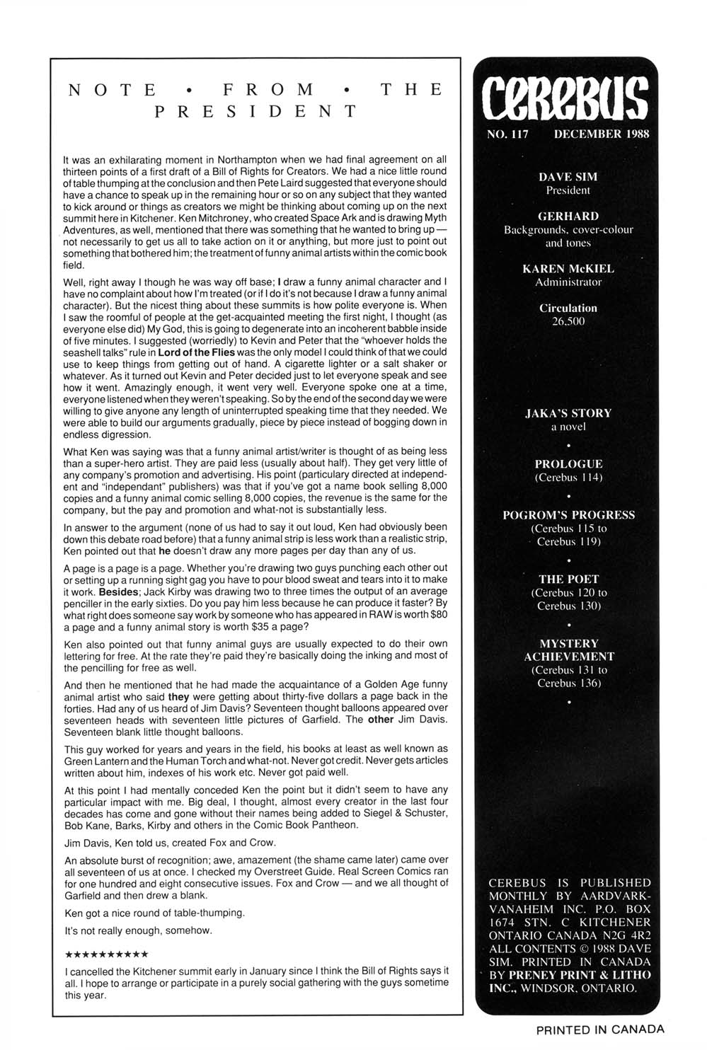 Cerebus issue 117 - Page 2