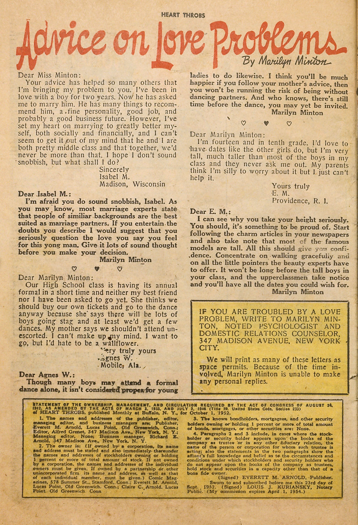 Read online Heart Throbs comic -  Issue #20 - 26