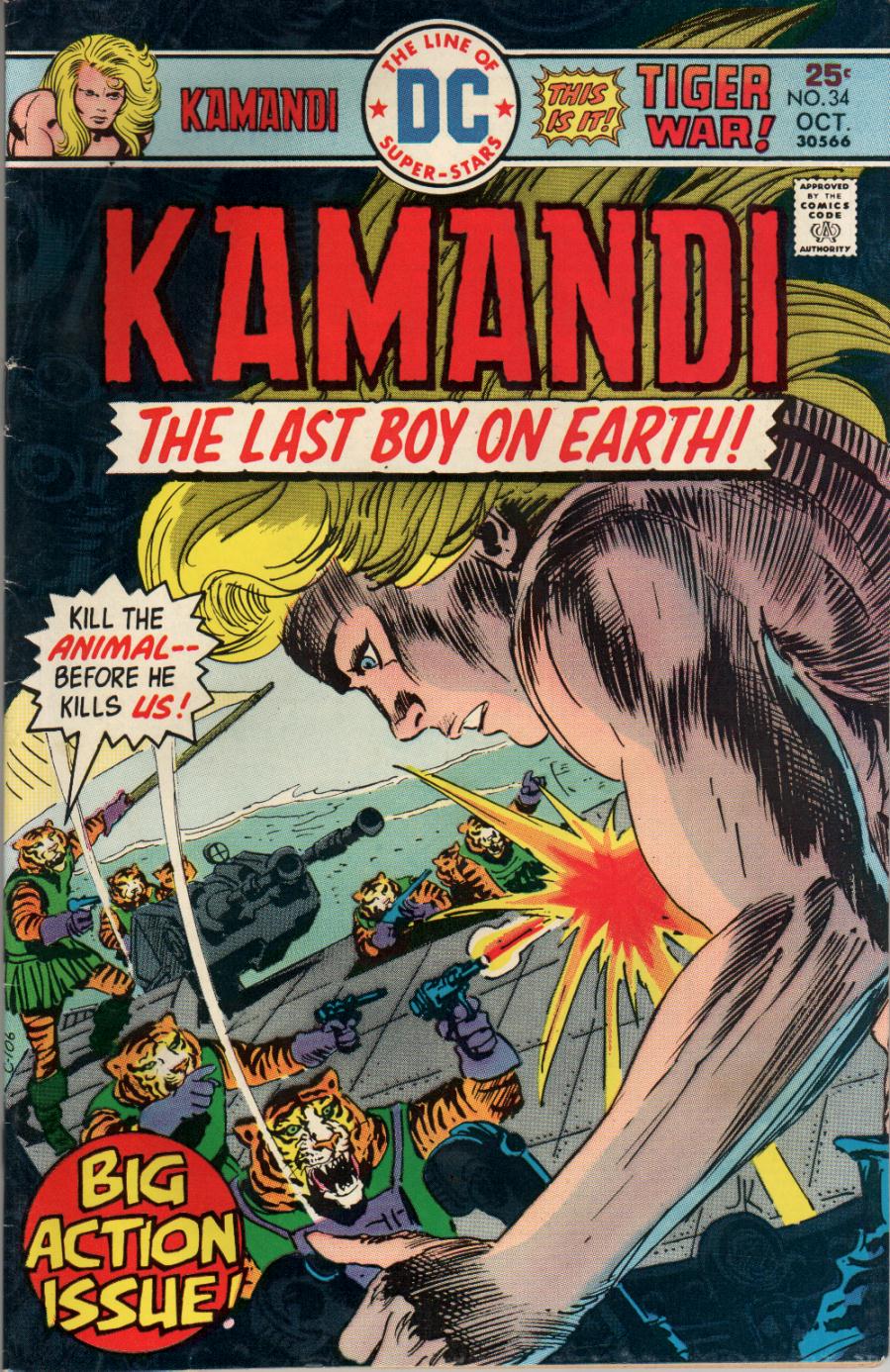 Read online Kamandi, The Last Boy On Earth comic -  Issue #34 - 1