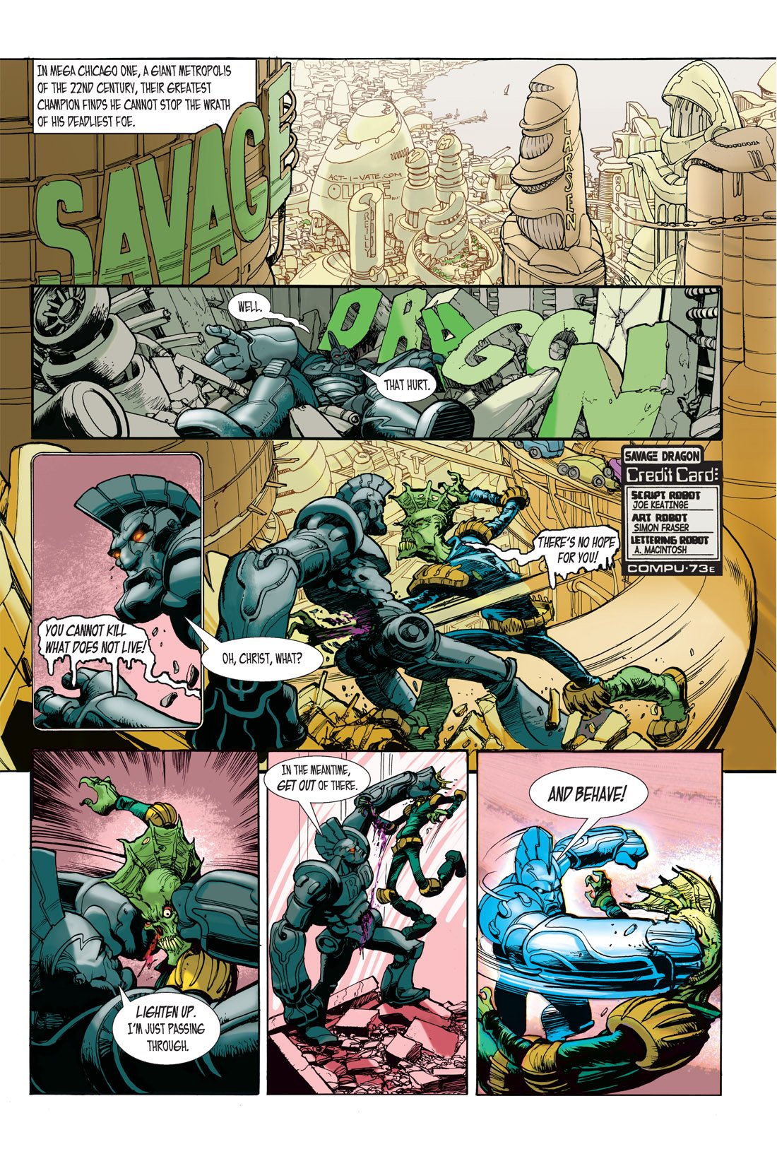 Read online Twisted Savage Dragon Funnies comic -  Issue # TPB - 120
