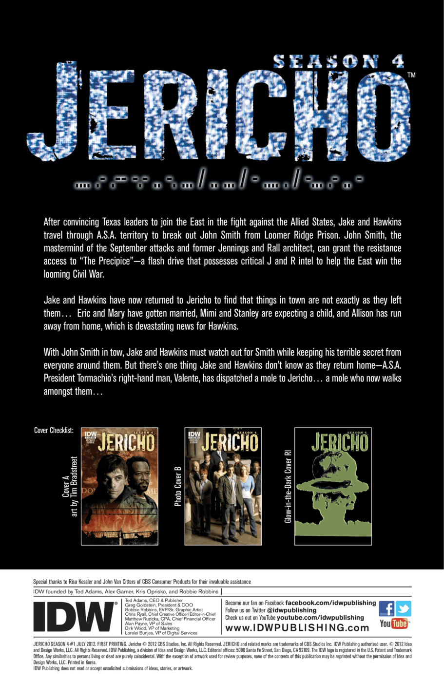 Read online Jericho Season 4 comic -  Issue #1 - 3