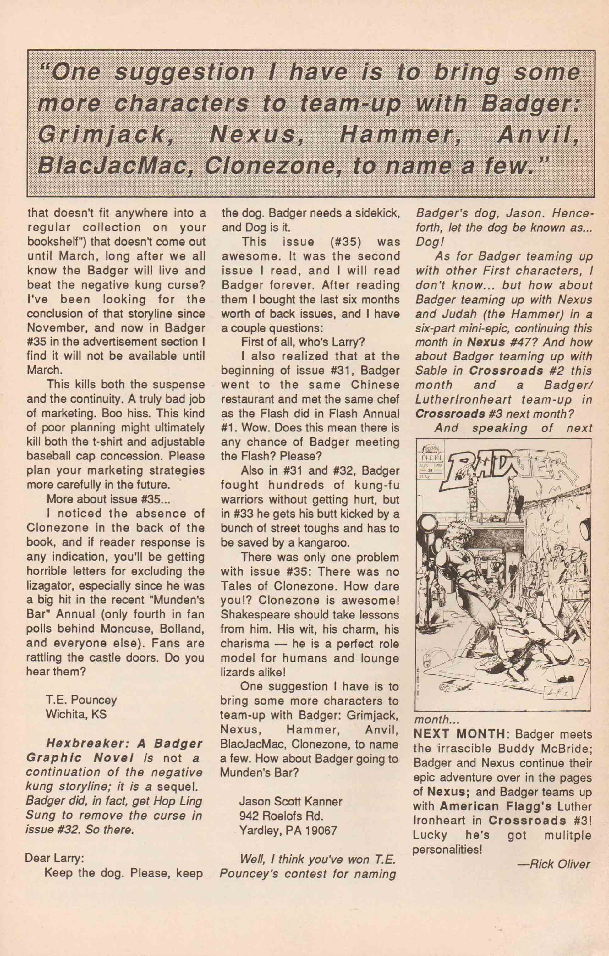 Read online The Badger comic -  Issue #38 - 34