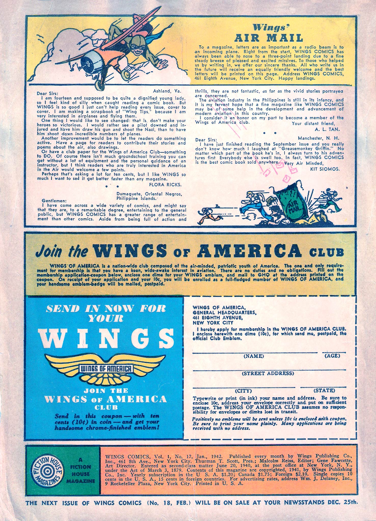 Read online Wings Comics comic -  Issue #17 - 2