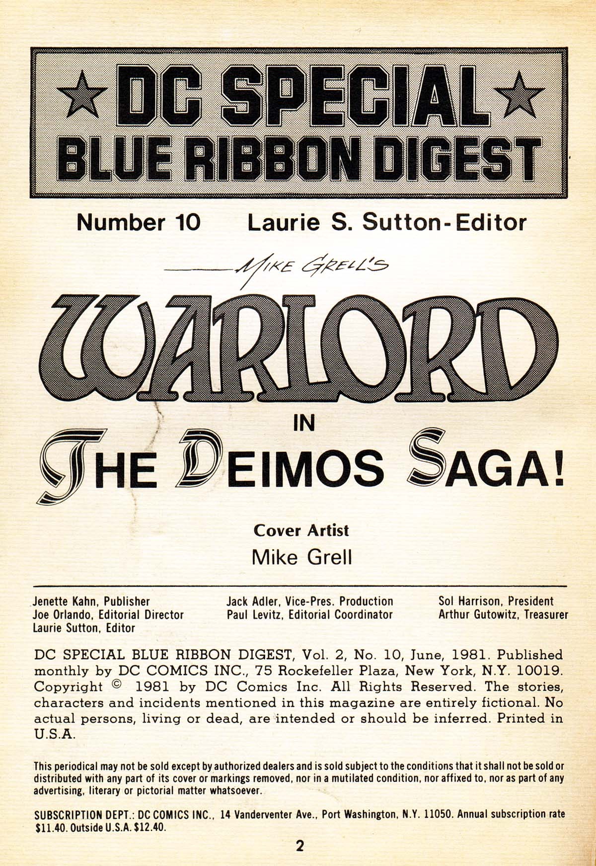 Read online DC Special Blue Ribbon Digest comic -  Issue #10 - 2