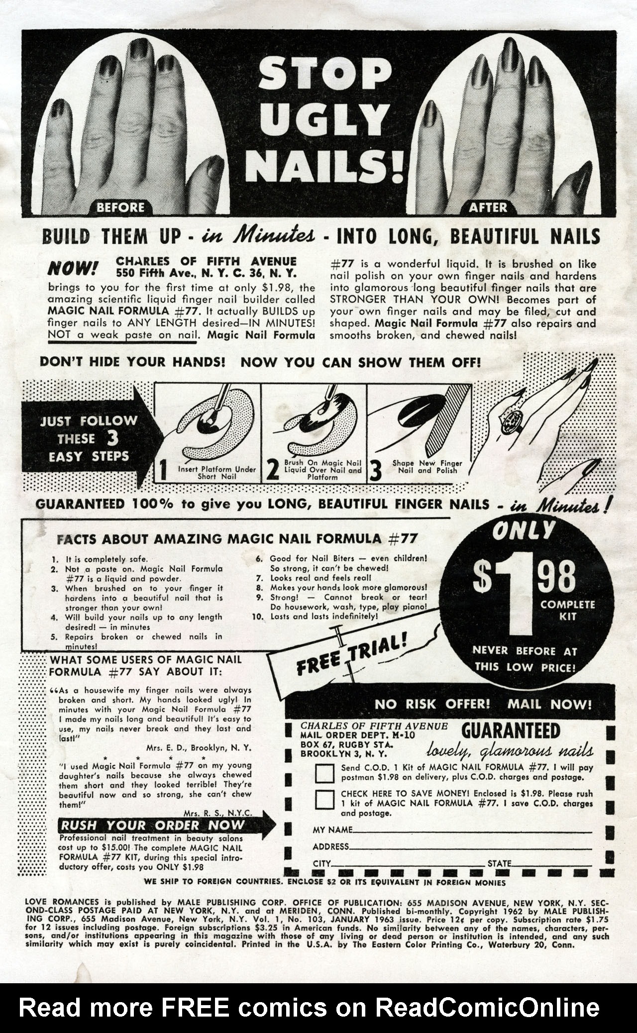 Read online Love Romances comic -  Issue #103 - 2