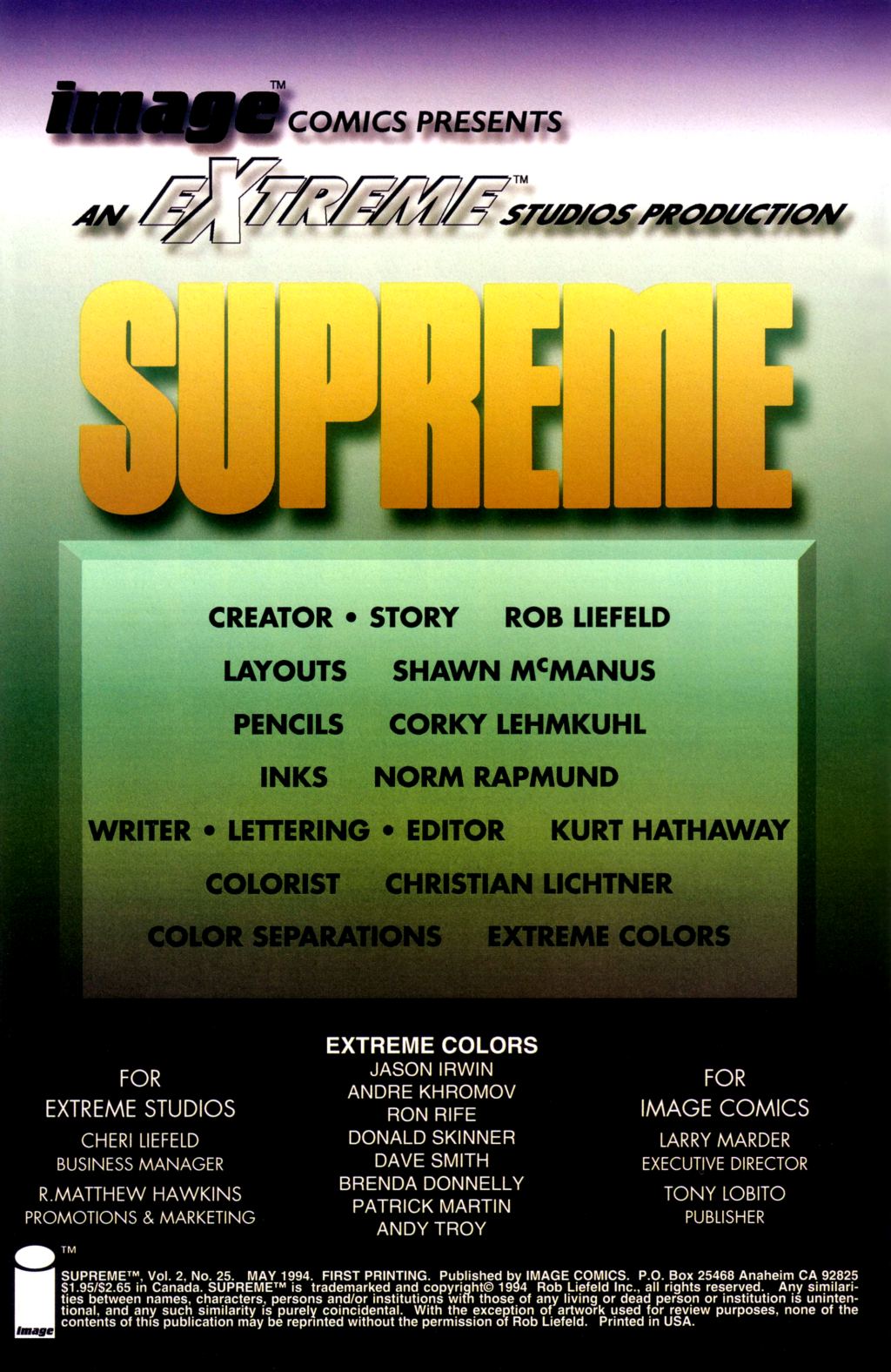 Read online Supreme (1992) comic -  Issue #25 - 2