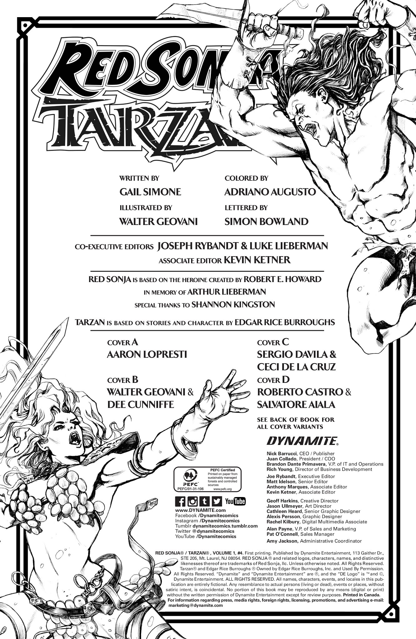 Read online Red Sonja/Tarzan comic -  Issue #4 - 5