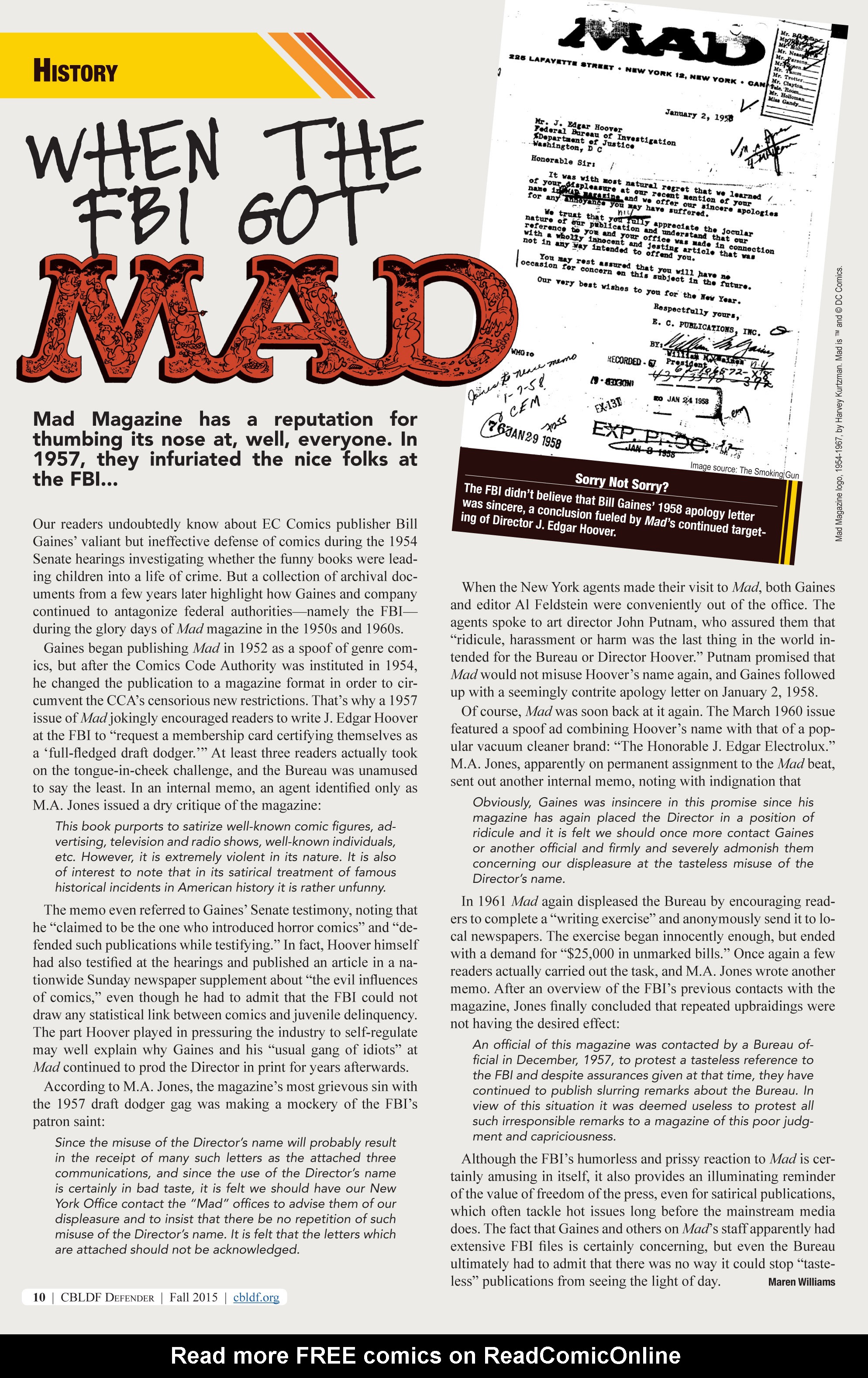 Read online CBLDF Defender comic -  Issue #3 - 10