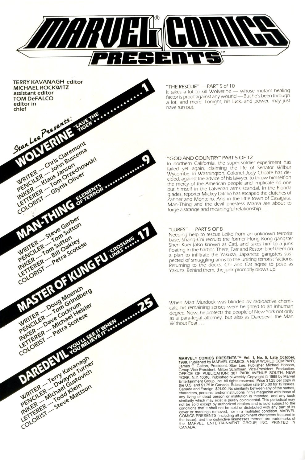 Read online Marvel Comics Presents (1988) comic -  Issue #5 - 2