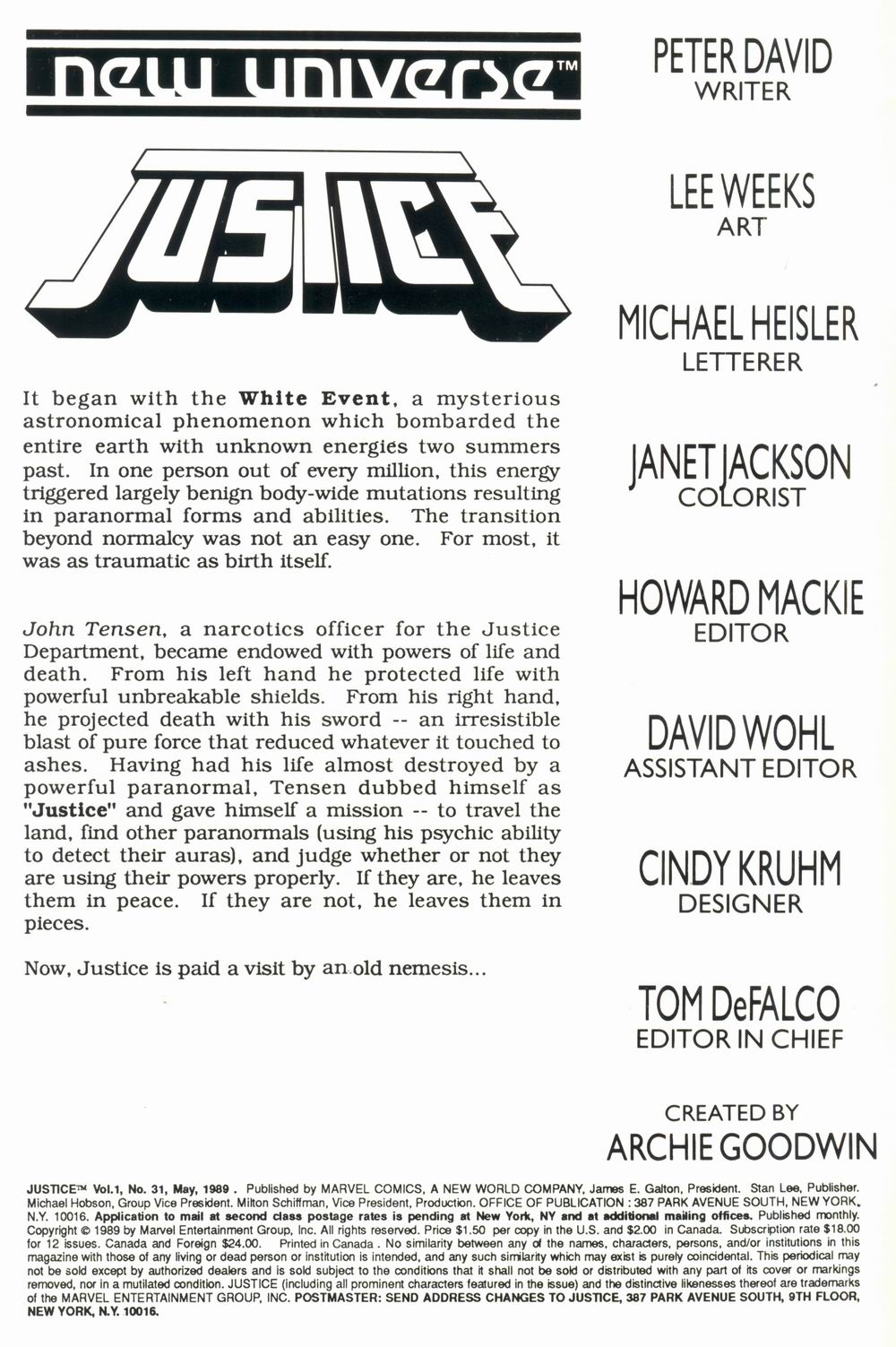 Read online Justice (1986) comic -  Issue #31 - 2