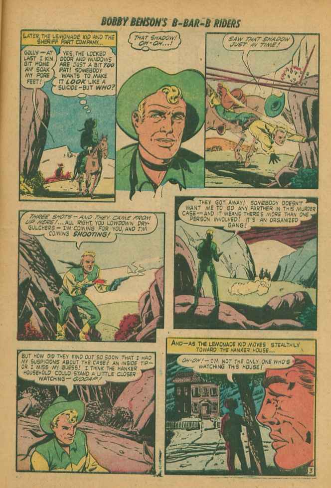 Read online Bobby Benson's B-Bar-B Riders comic -  Issue #12 - 13