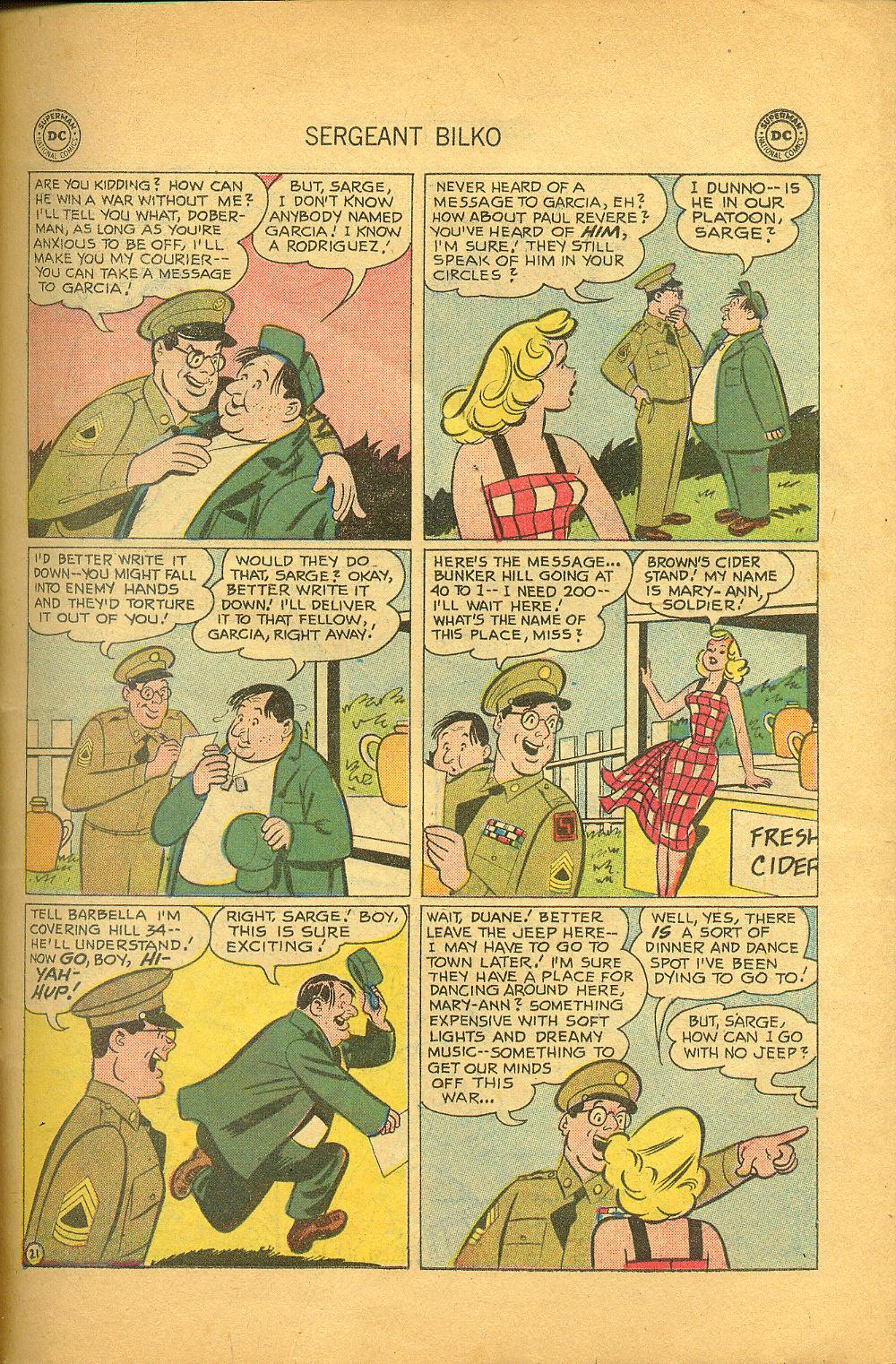 Read online Sergeant Bilko comic -  Issue #1 - 23