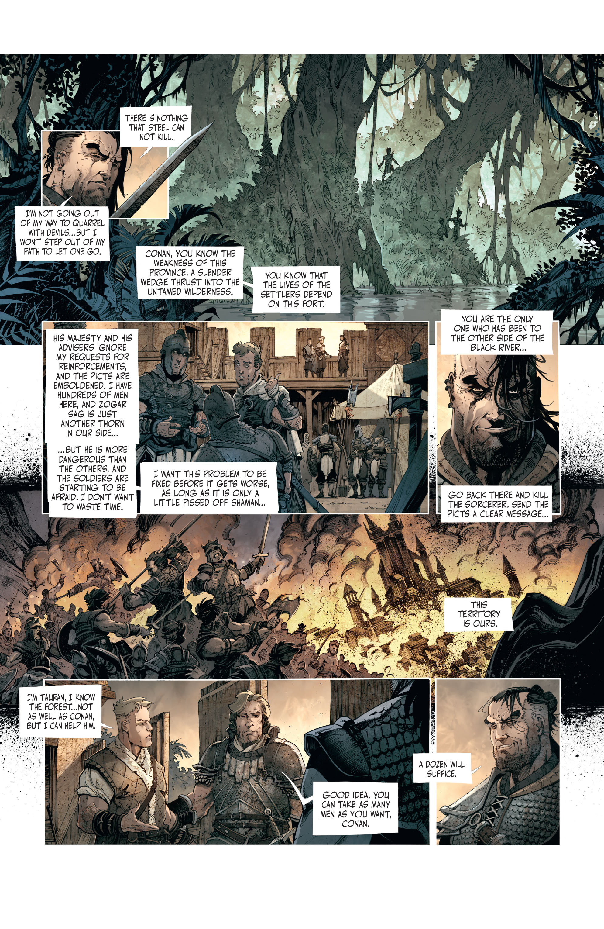 Read online The Cimmerian: Beyond The Black River comic -  Issue #1 - 13