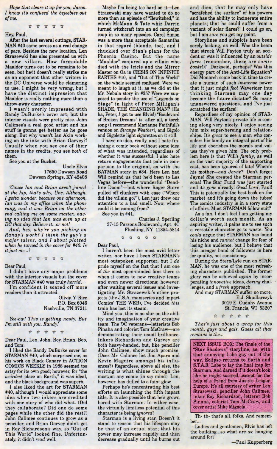 Starman (1988) Issue #44 #44 - English 24