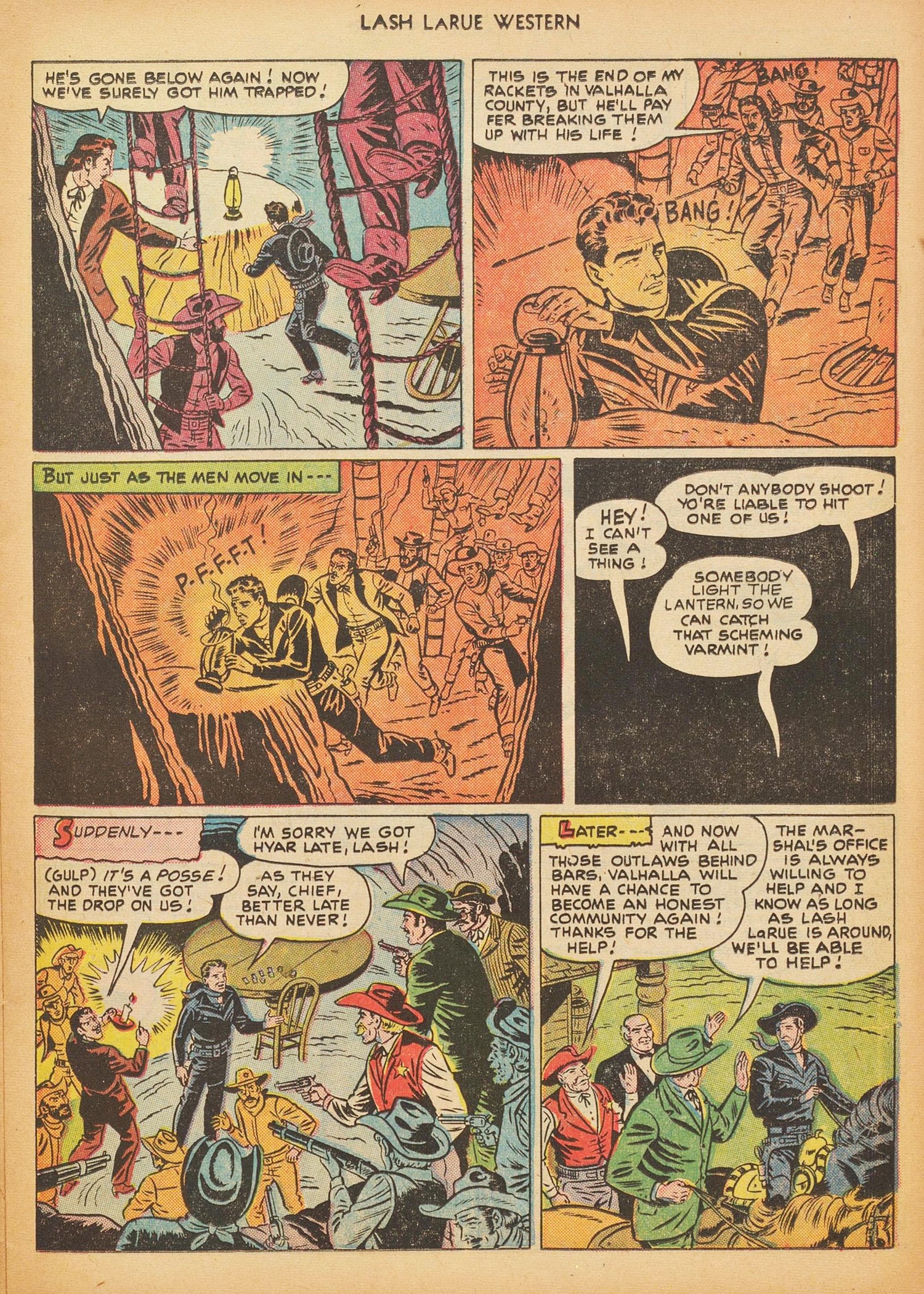 Read online Lash Larue Western (1949) comic -  Issue #17 - 13