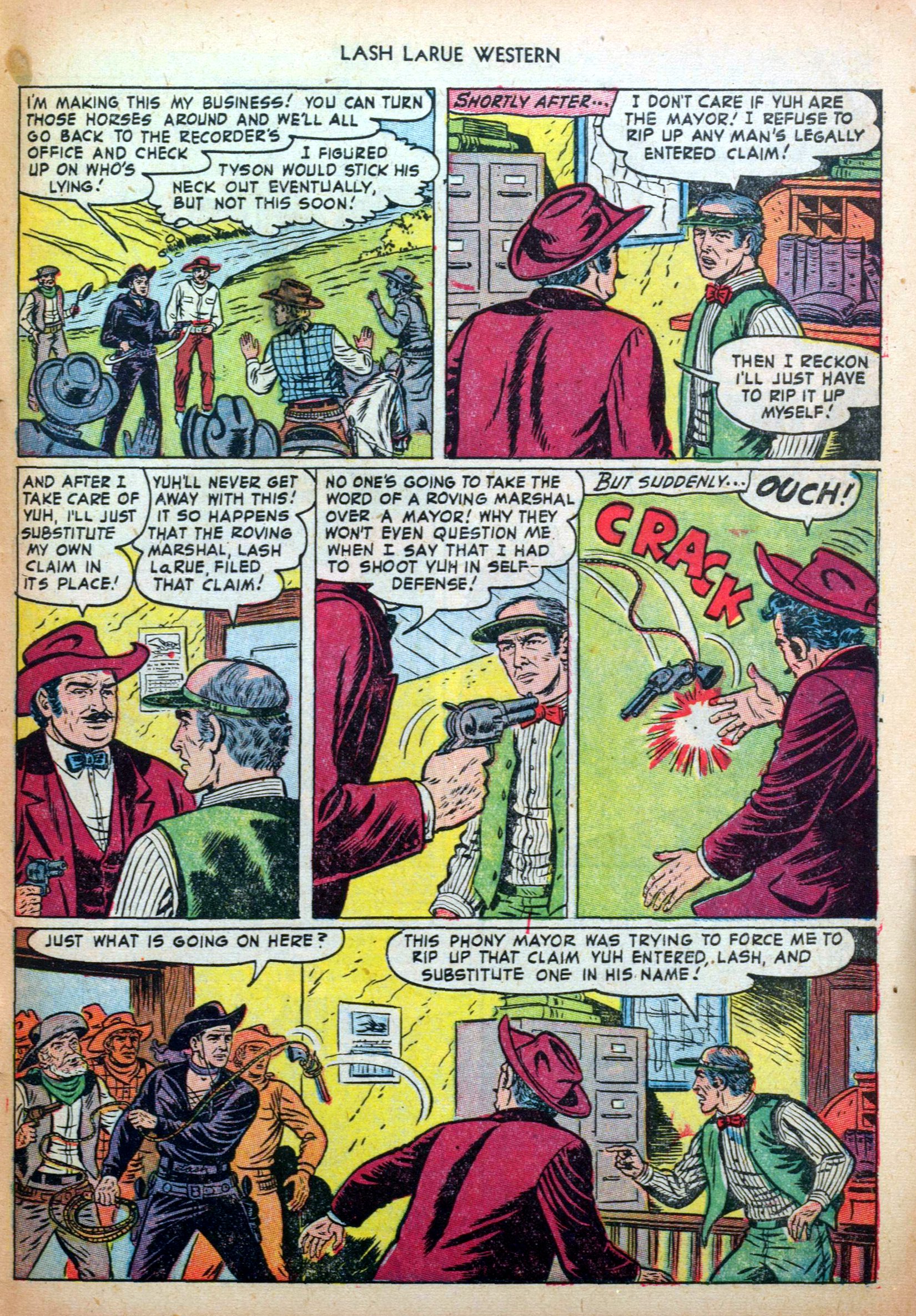 Read online Lash Larue Western (1949) comic -  Issue #35 - 33