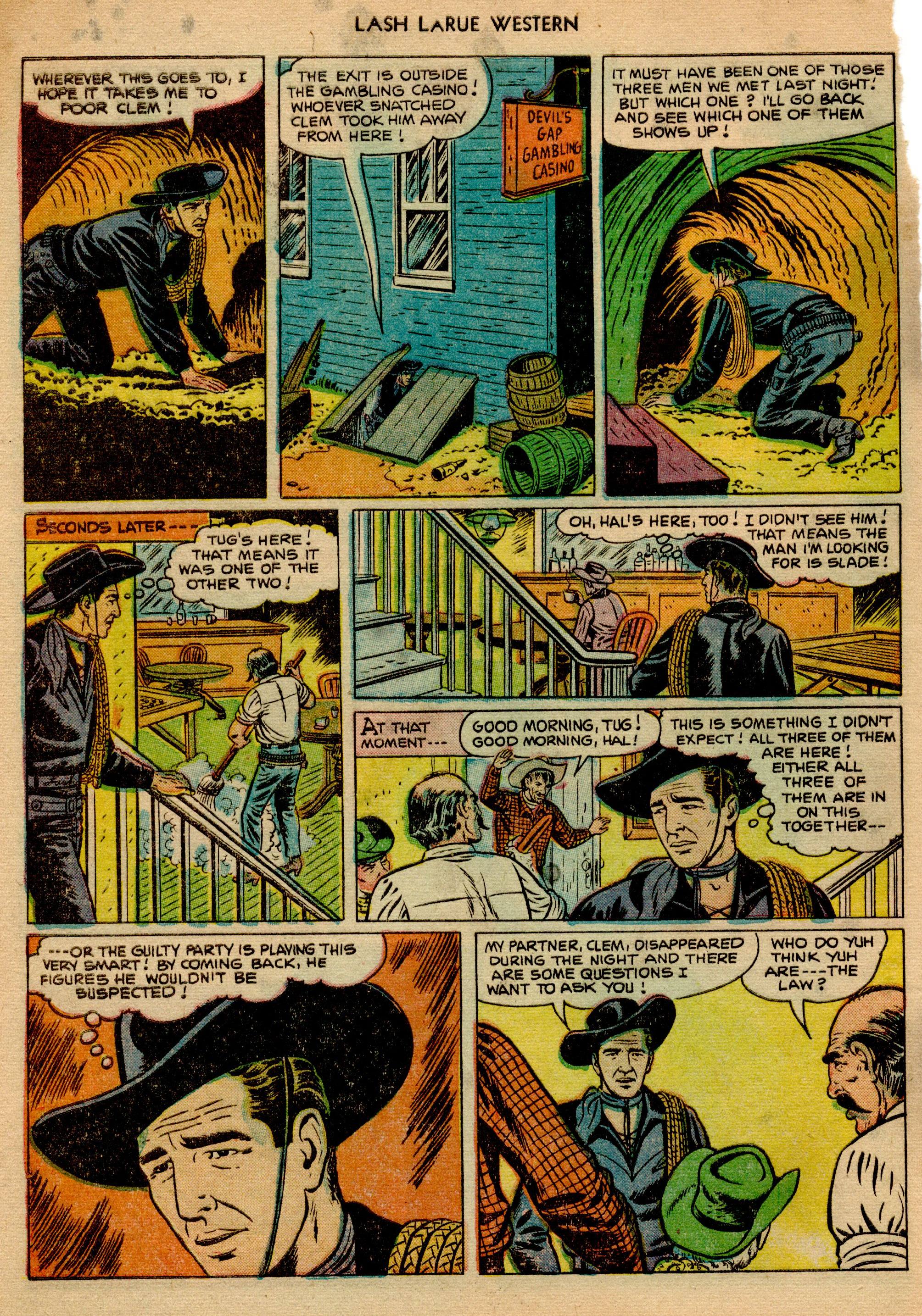 Read online Lash Larue Western (1949) comic -  Issue #23 - 31