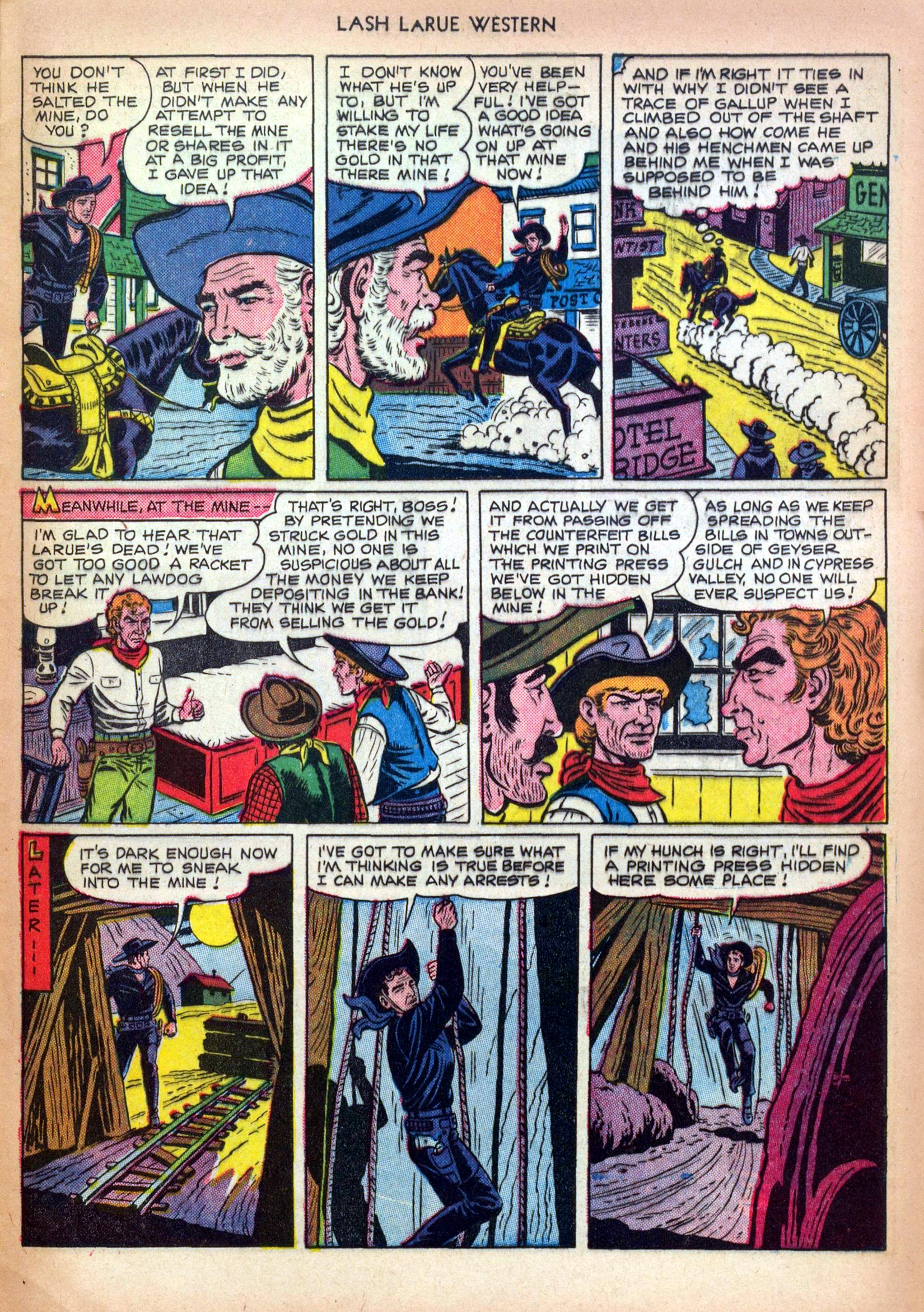 Read online Lash Larue Western (1949) comic -  Issue #13 - 29