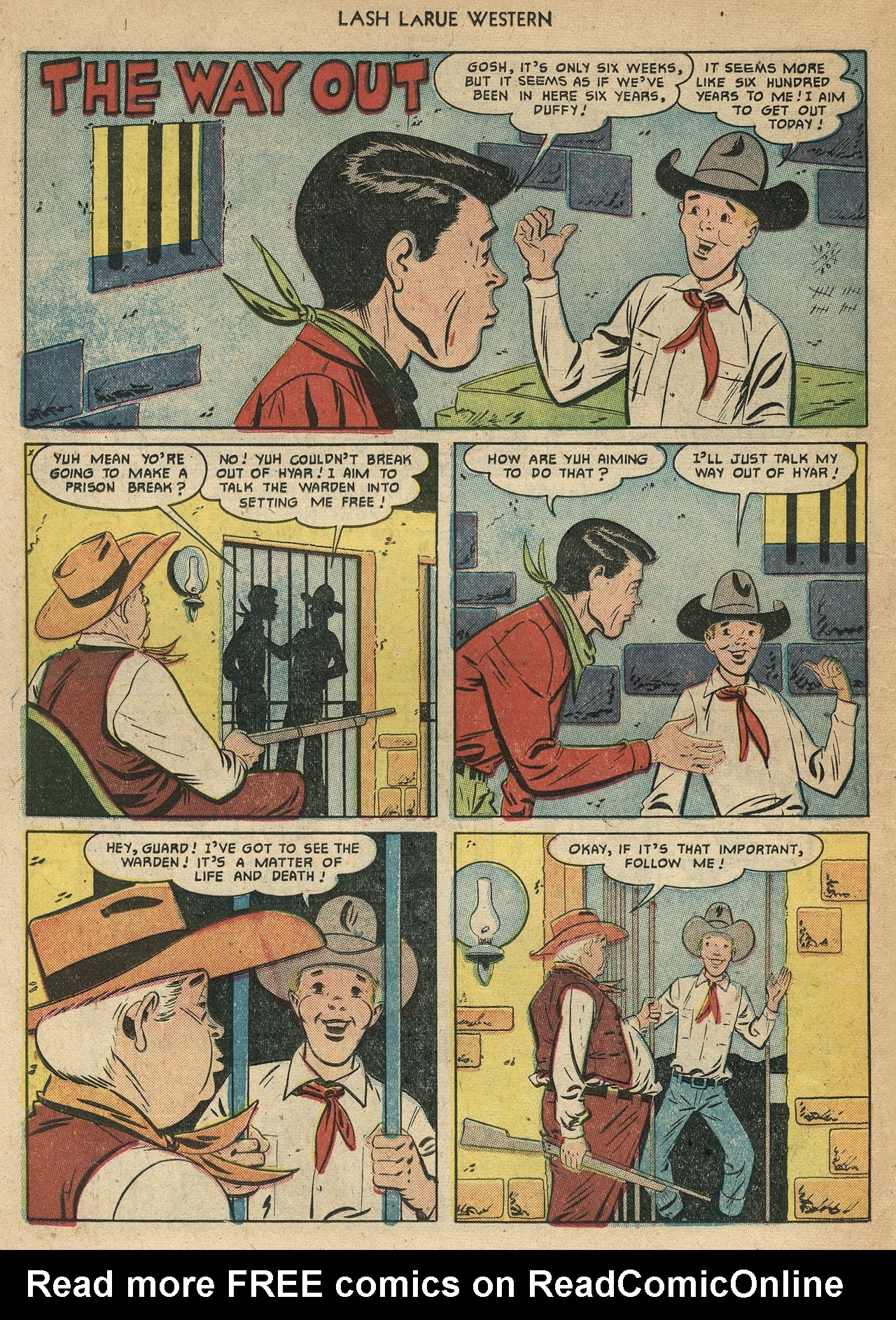Read online Lash Larue Western (1949) comic -  Issue #22 - 26