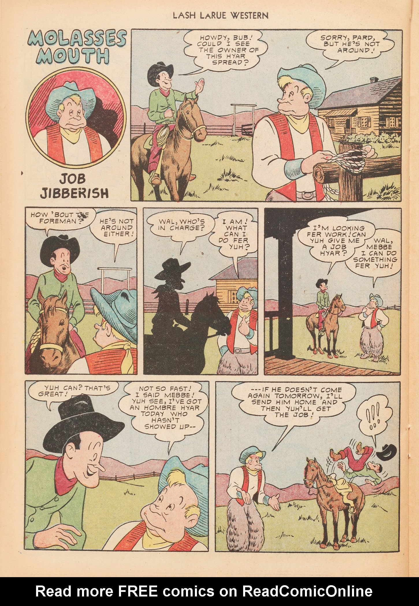 Read online Lash Larue Western (1949) comic -  Issue #10 - 34