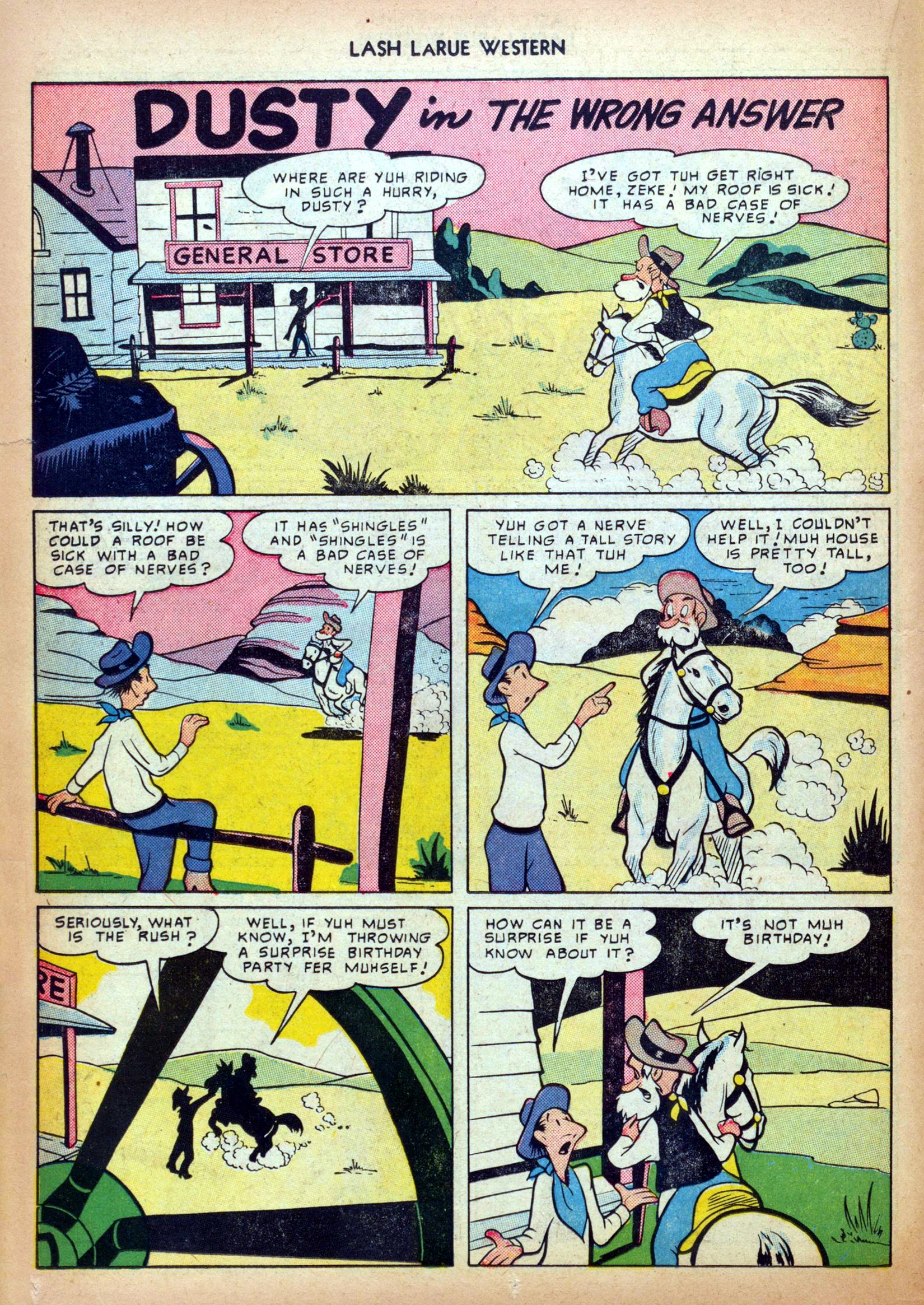 Read online Lash Larue Western (1949) comic -  Issue #5 - 14