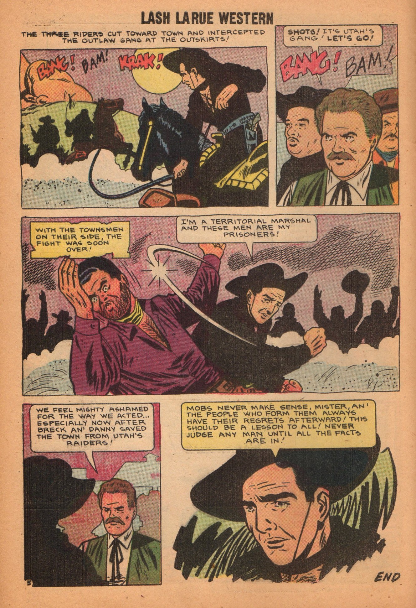Read online Lash Larue Western (1949) comic -  Issue #71 - 9