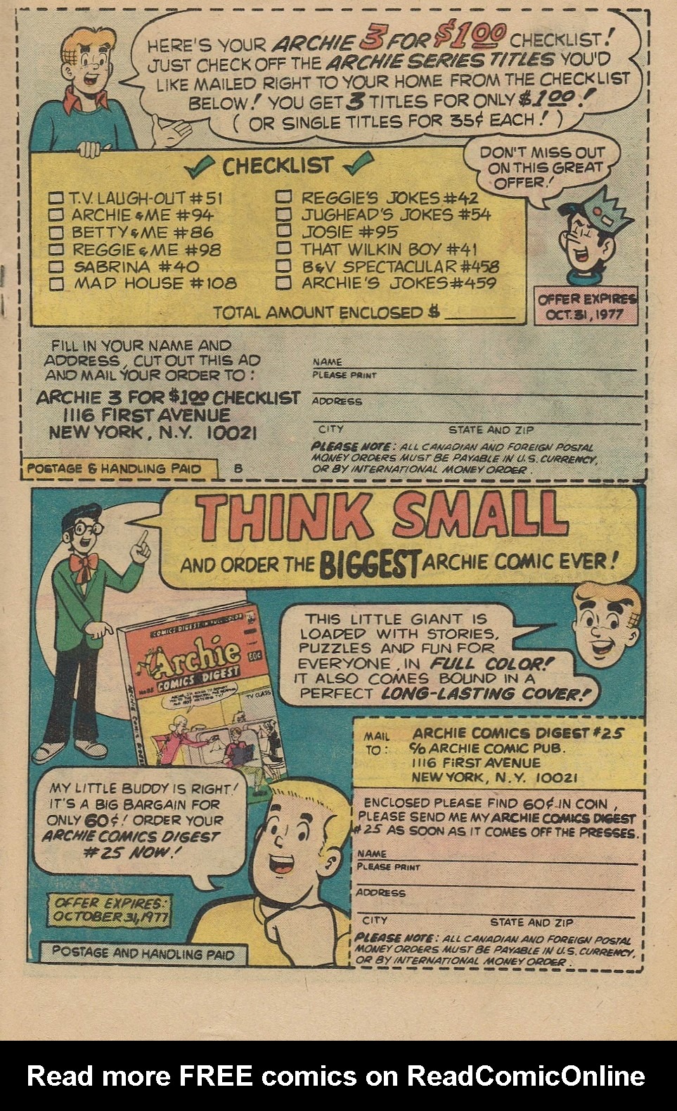 Read online Jughead's Jokes comic -  Issue #54 - 19