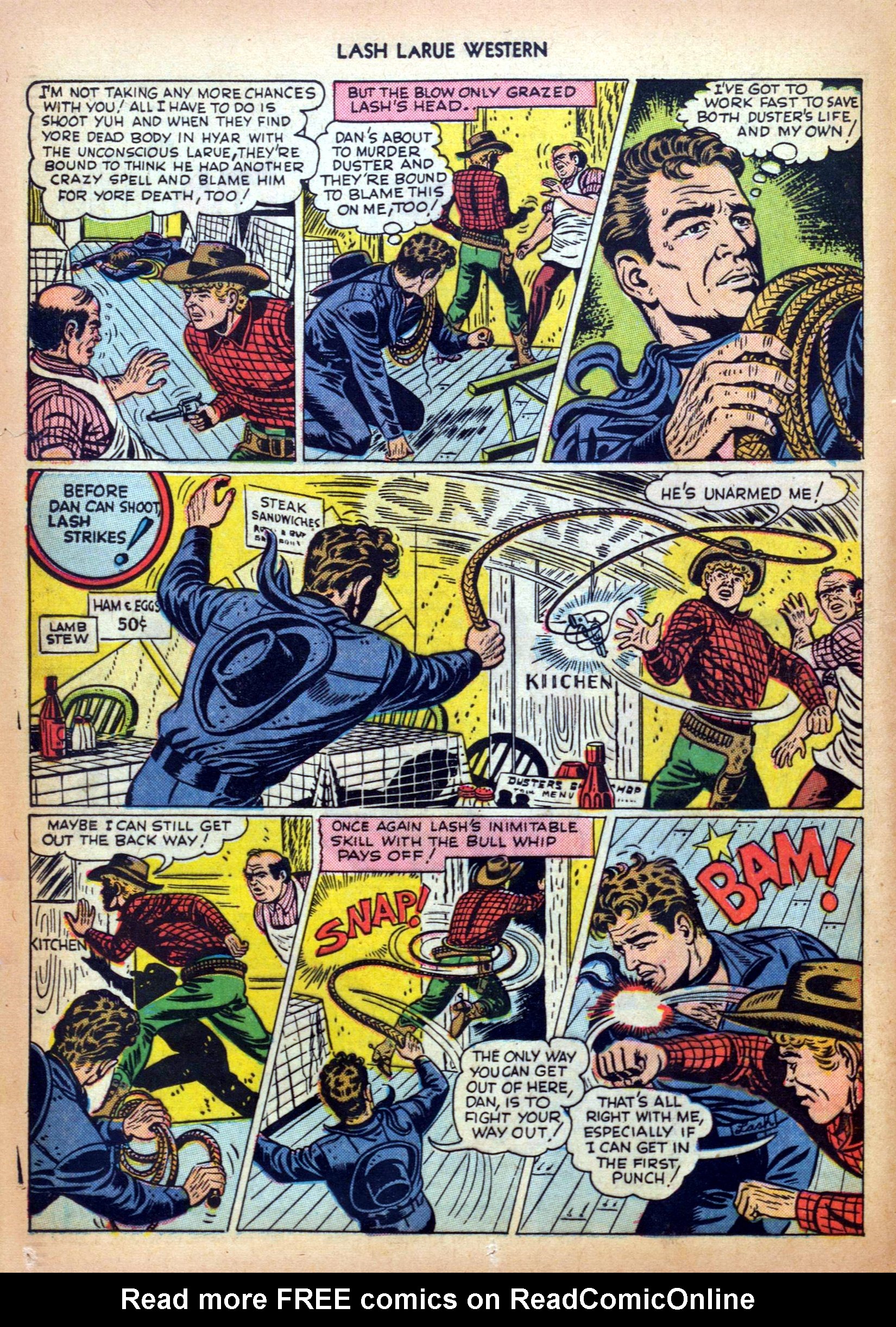 Read online Lash Larue Western (1949) comic -  Issue #5 - 12