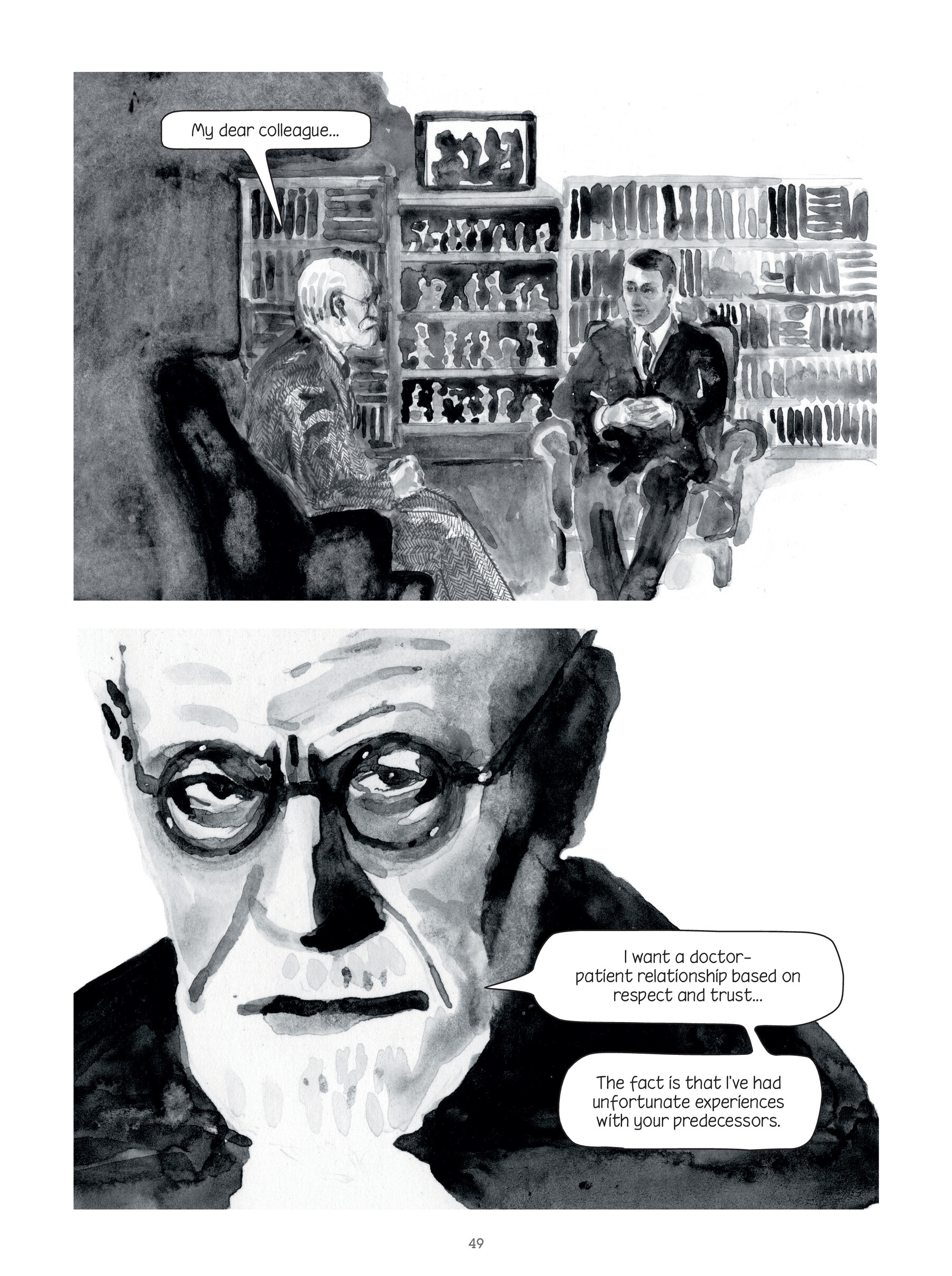 Read online Through Clouds of Smoke: Freud's Final Days comic -  Issue # TPB - 49