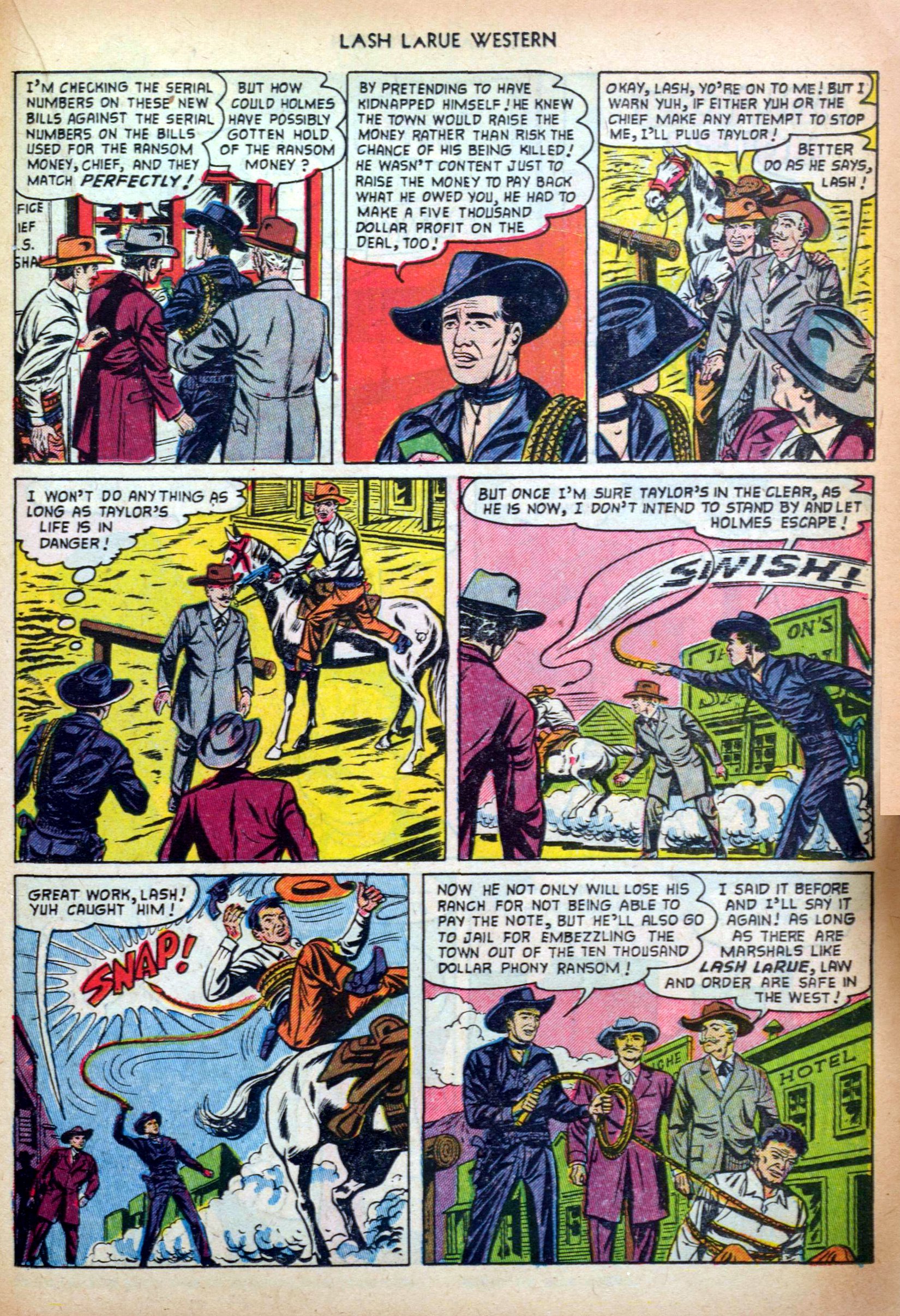 Read online Lash Larue Western (1949) comic -  Issue #34 - 23