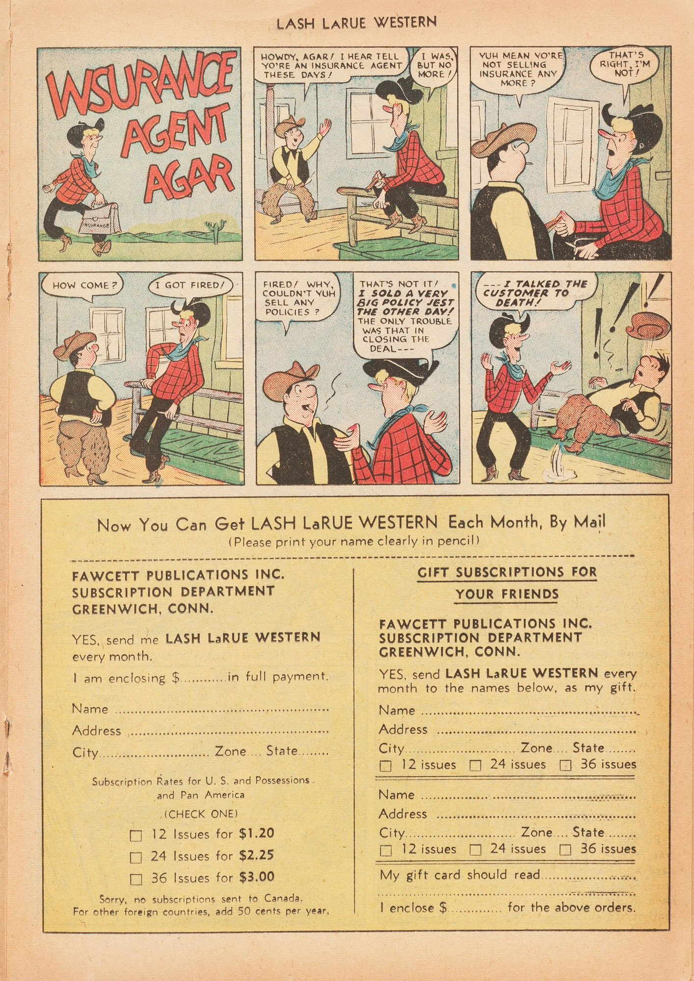 Read online Lash Larue Western (1949) comic -  Issue #15 - 25
